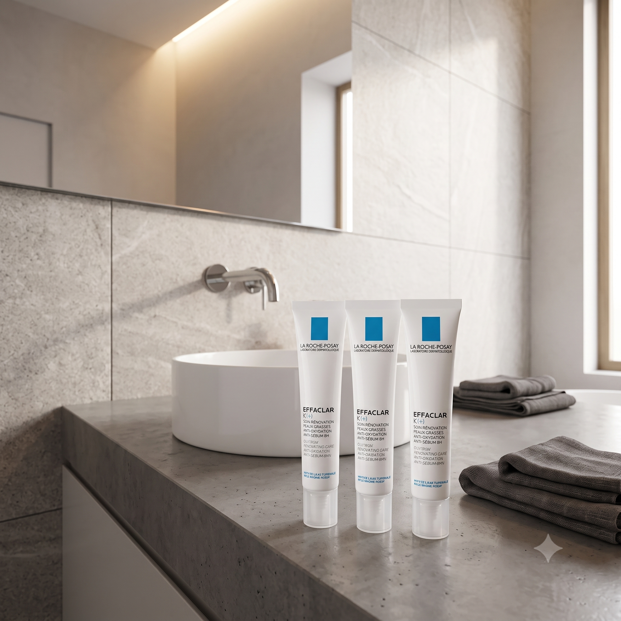 La Roche-Posay Effaclar K+ Ansiktskrem 40 ml 3 stykker