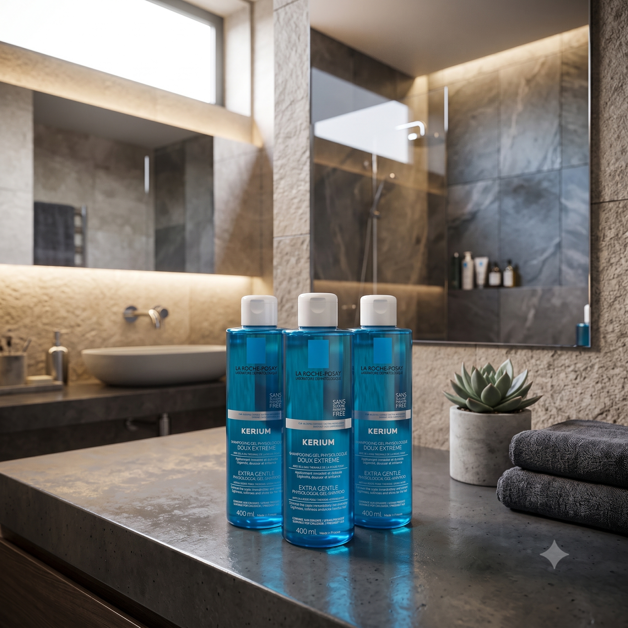 La Roche-Posay Kerium Extra Gentle Shampoo 400 ml 3 stykker