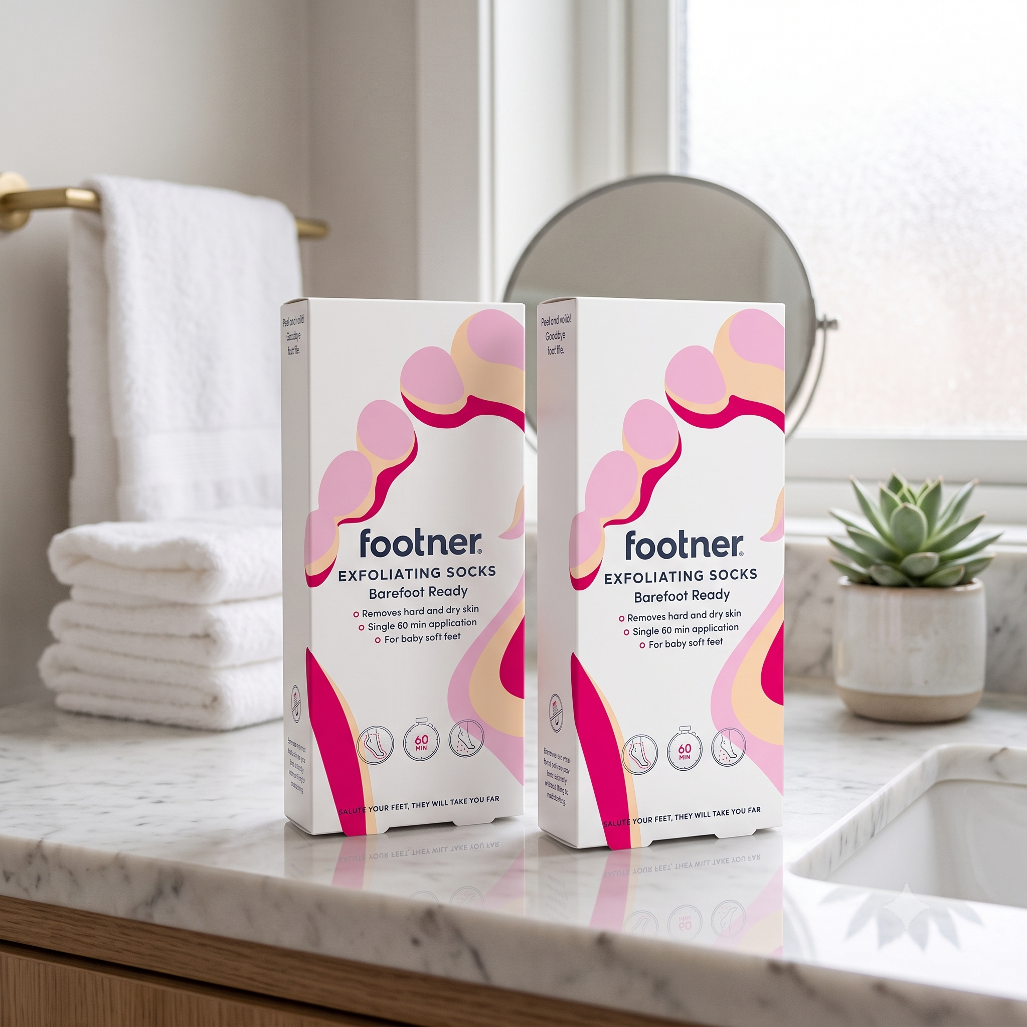 Footner Exfoliating Socks 1 par 2 stykker