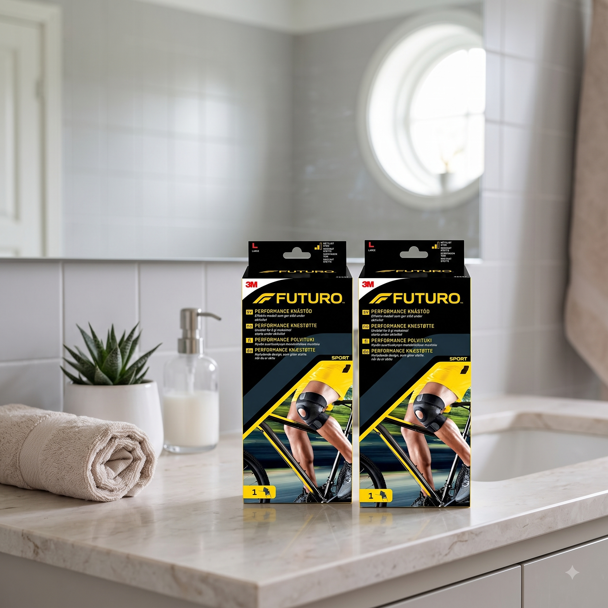 Futuro sport performance knestøtte L 2 stykker