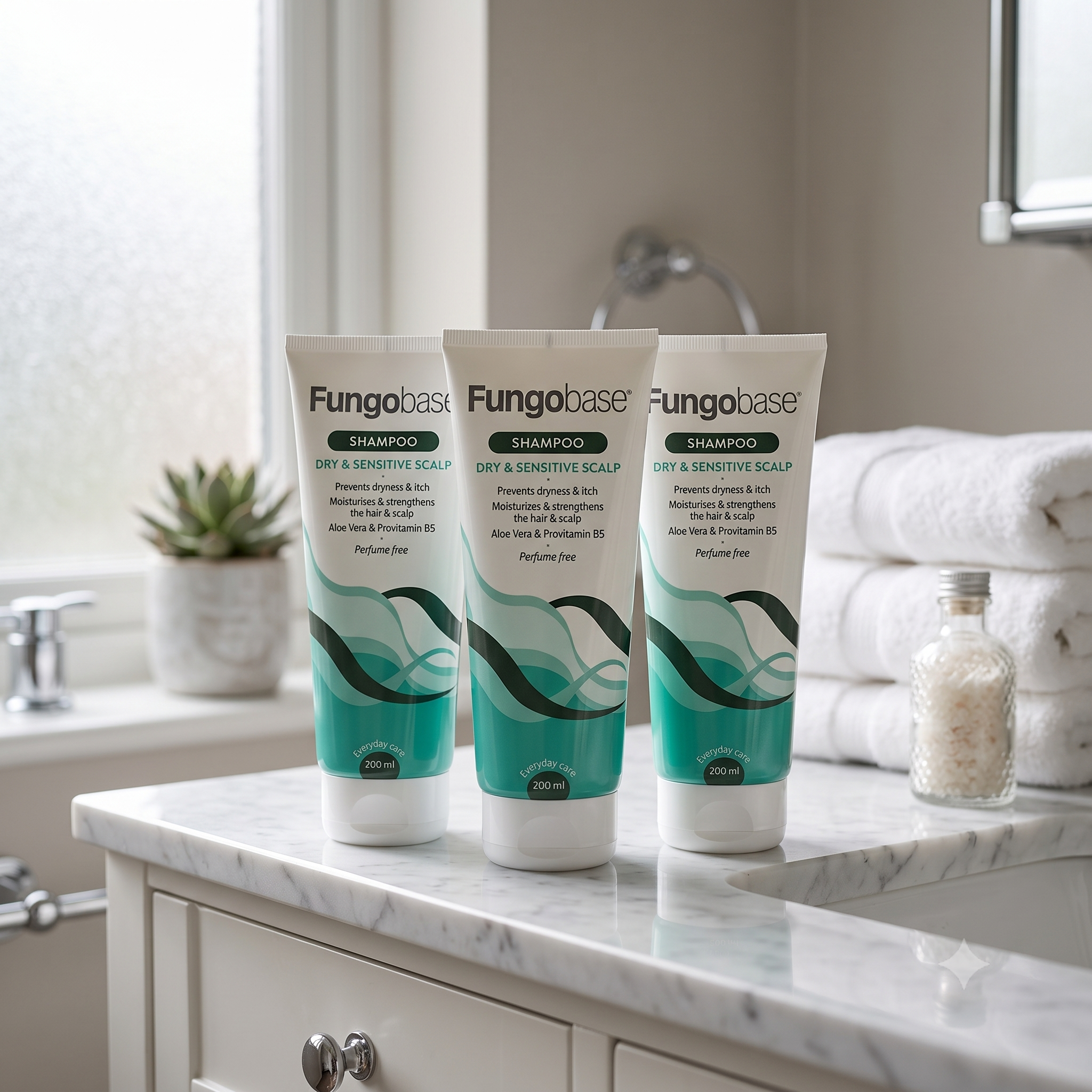 Fungobase Dry & Sensitive Scalp Shampoo 200ml 3 stykker