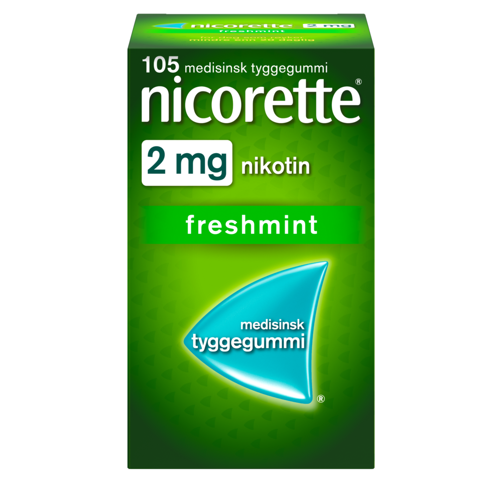 Nicorette Tyggegummi 2mg Freshmint 105 ENPAC