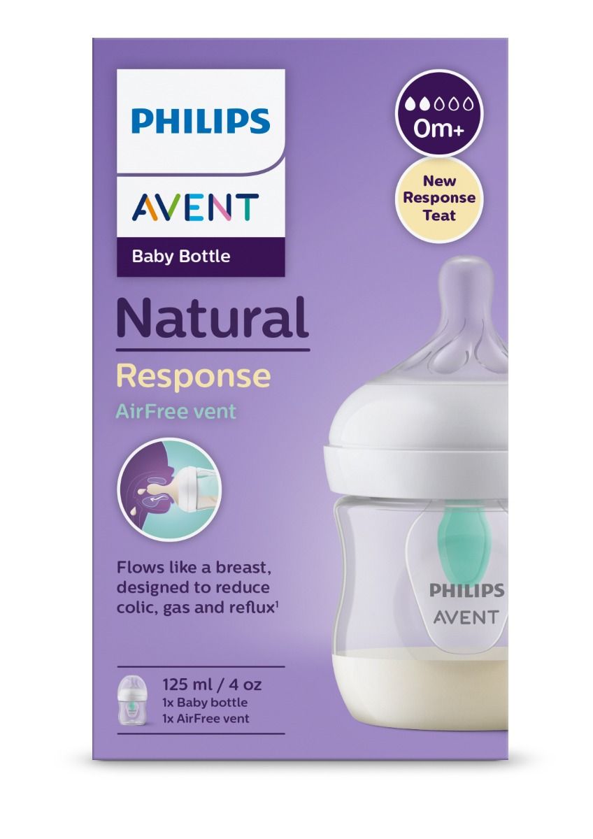 Phillips Avent Baby Bottle Natural Response AirFree Vent 0 mnd+ 125 ml