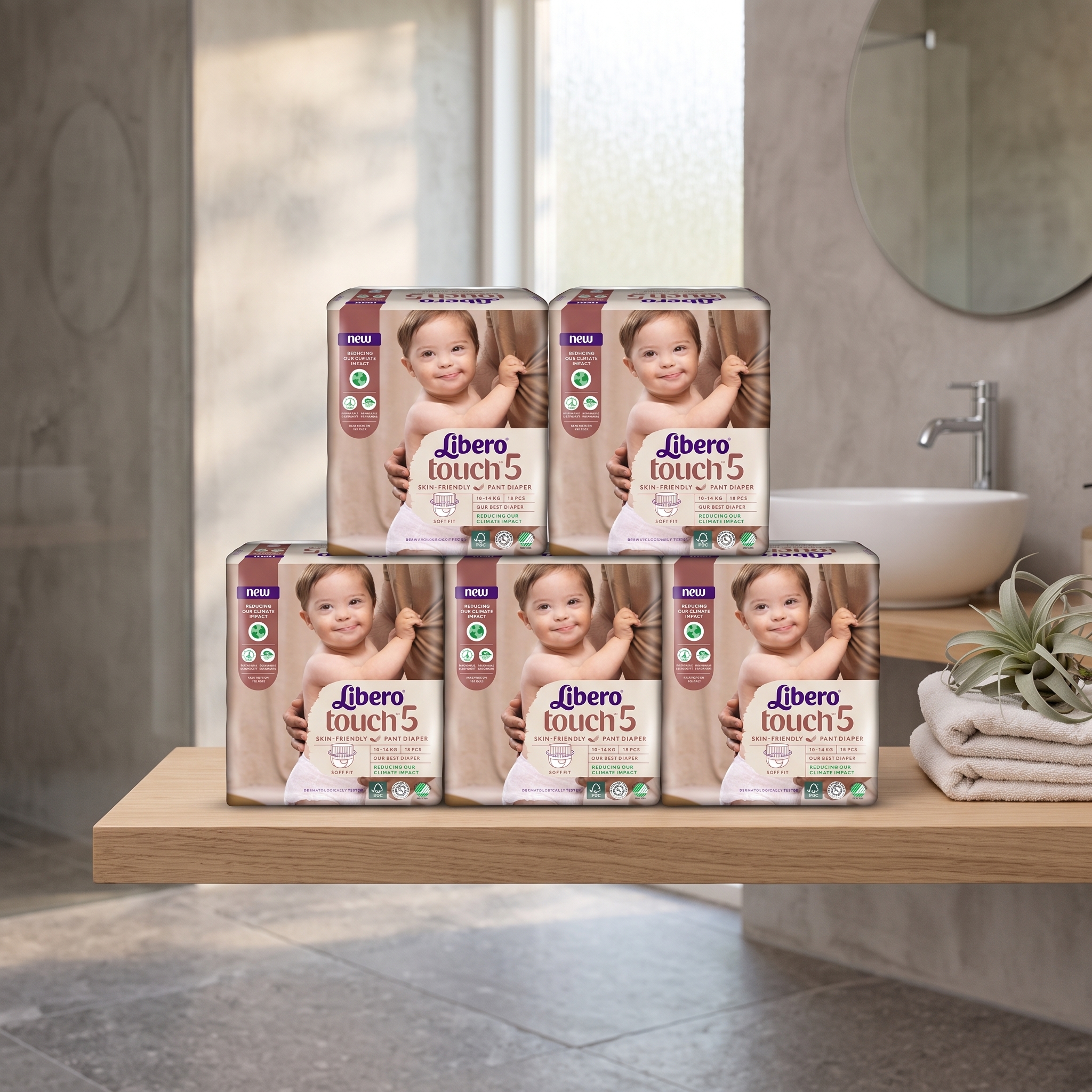Libero Touch 5 Buksebleie 10-14 kg 18 stk 5 stykker