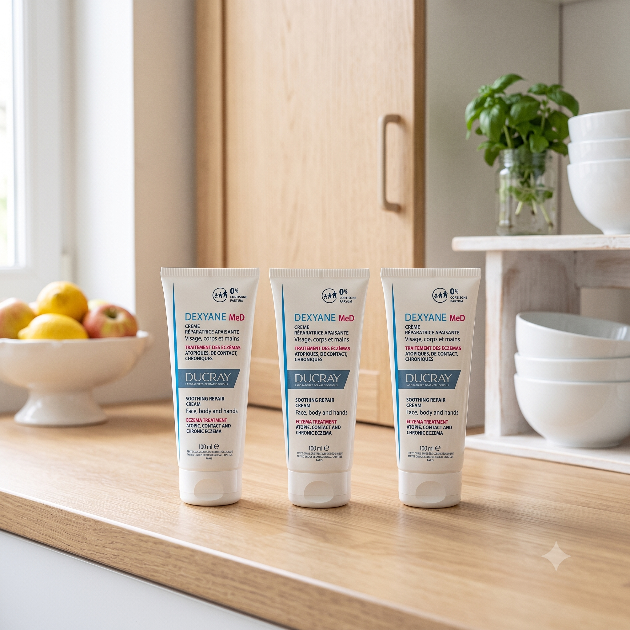 Ducray Dexyane MeD Repair Cream til Eksemutbrudd 100 ml 3 stykker