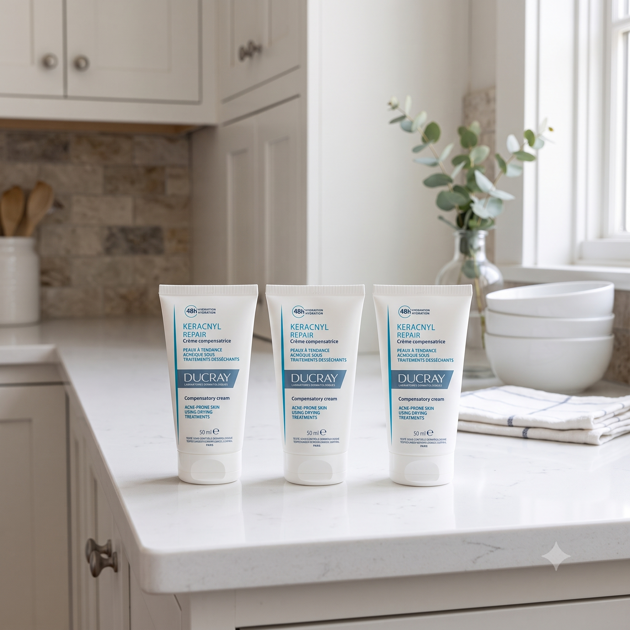 Ducray Keracnyl Repair Cream 50 ml 3 stykker