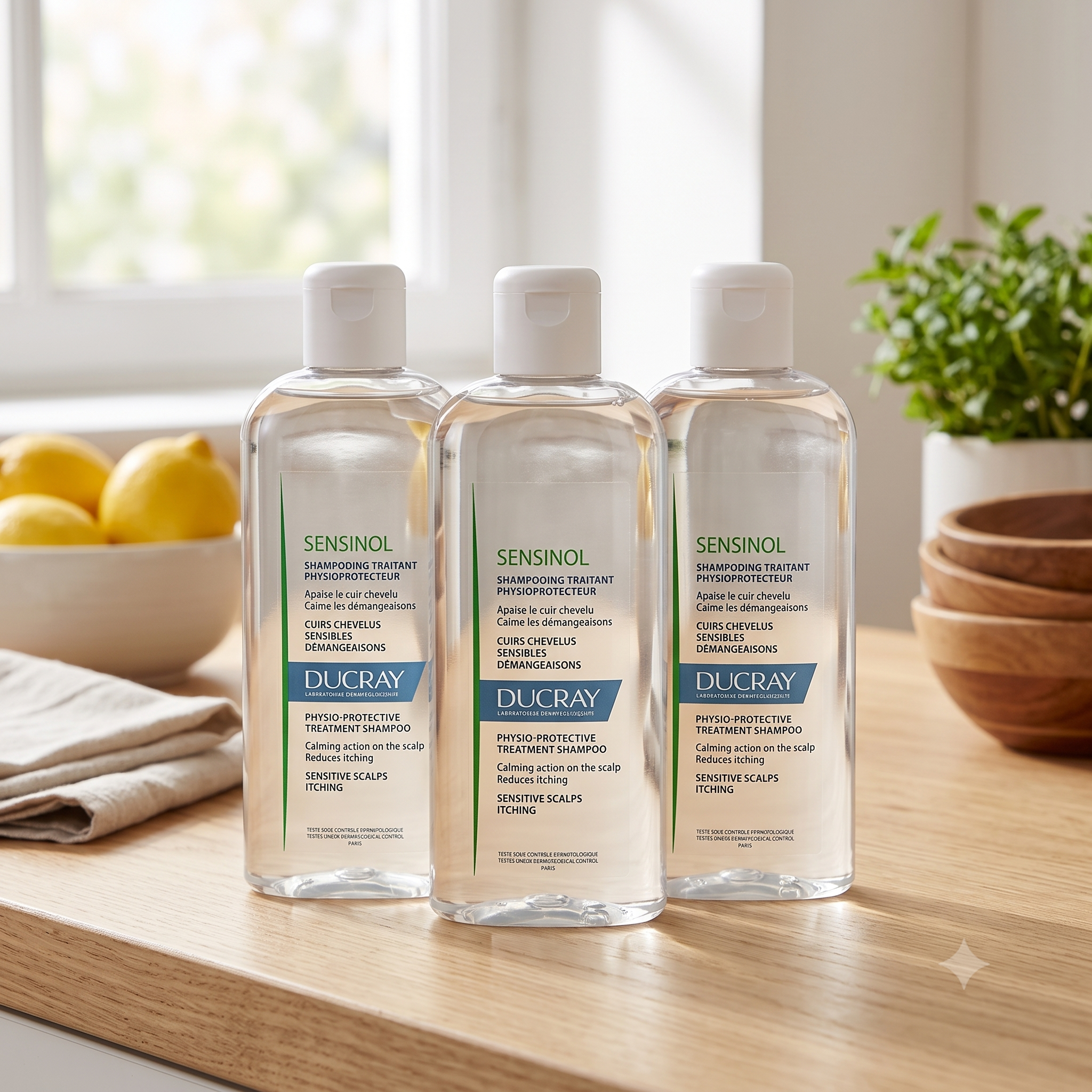 Ducray Sensinol Kløedempende Sjampo 200 ml 3 stykker