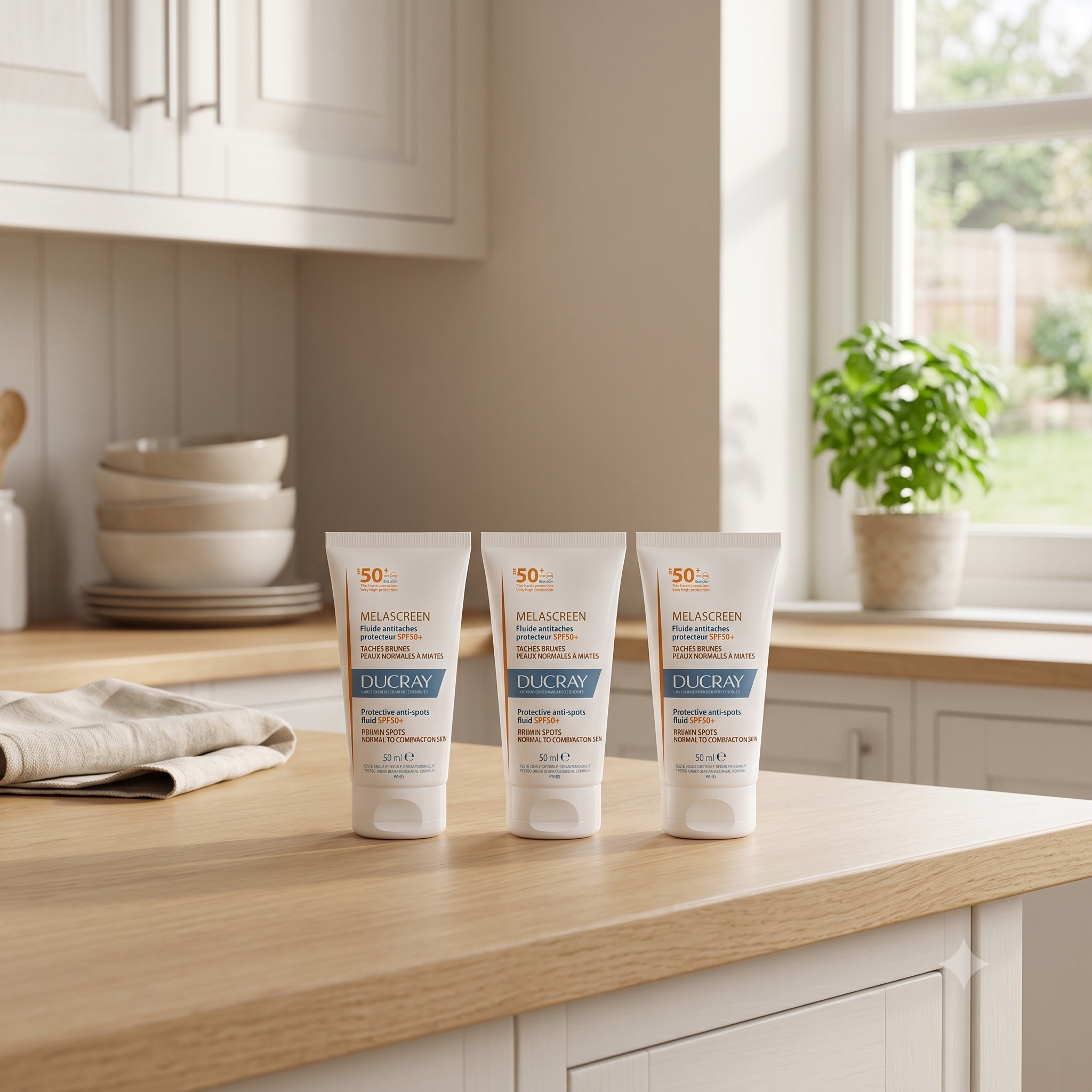 Ducray Melascreen UV Fluid SPF50+ mot Mørke Flekker 50 ml 3 stykker