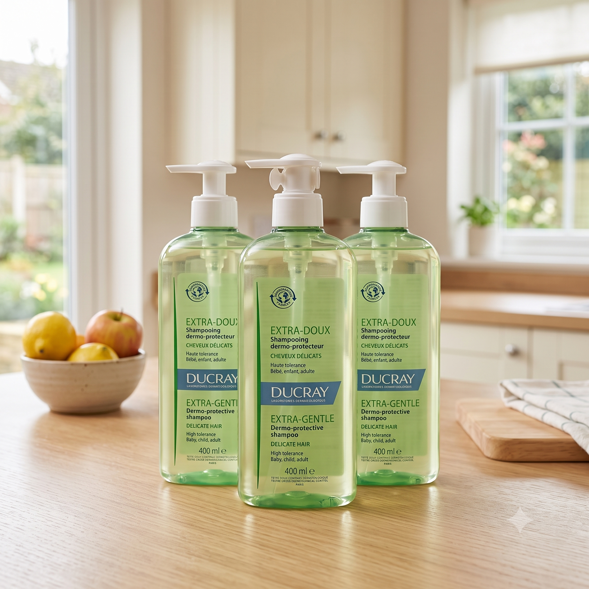 Ducray Extra Gentle Sjampo 400 ml 3 stykker