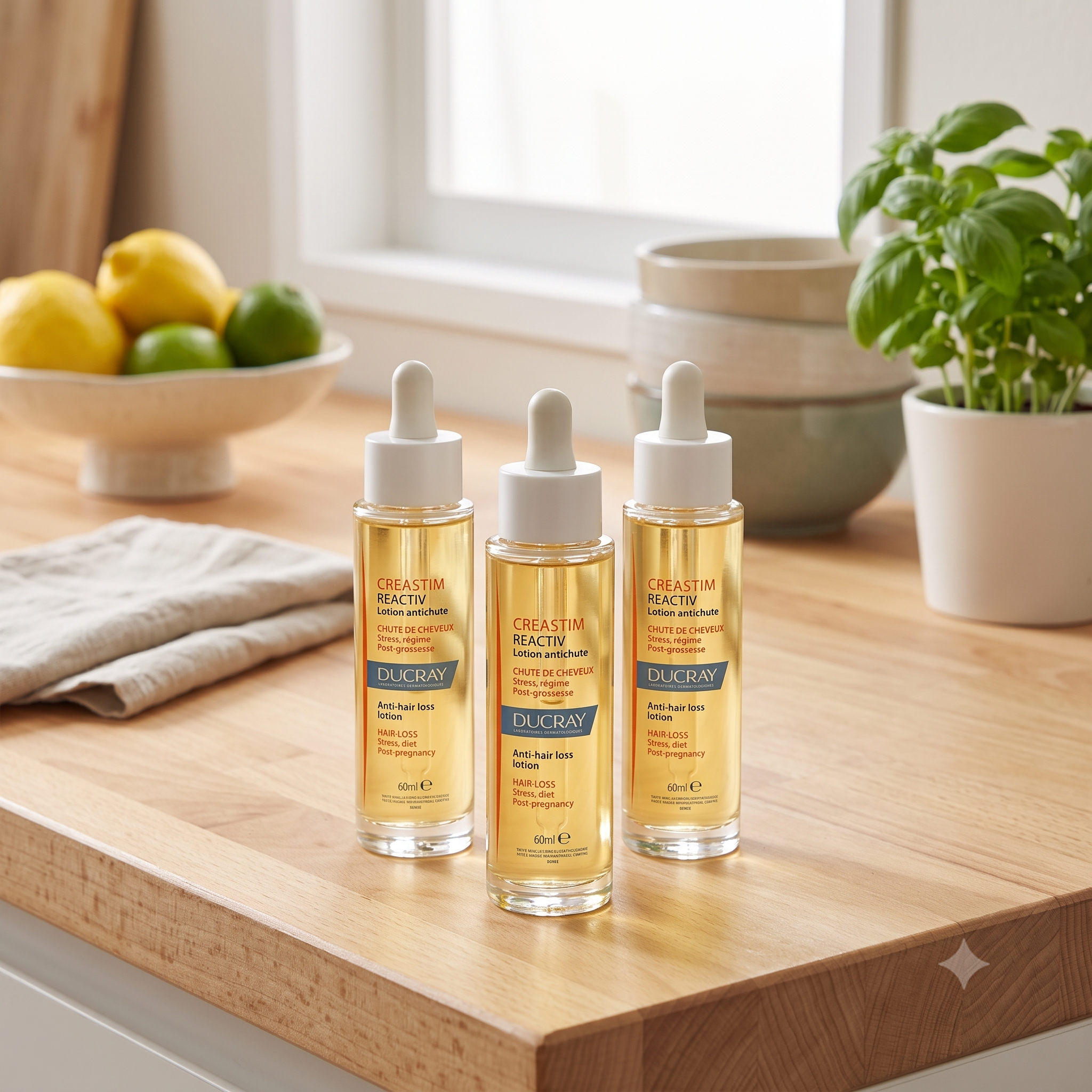 Ducray Creastim Lotion Stimulerer Hårvekst 60 ml 3 stykker