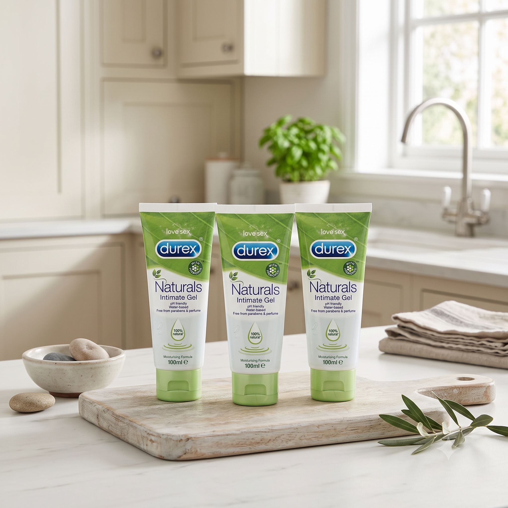 Durex Naturals Intimate Gel 100 ml 3 stykker