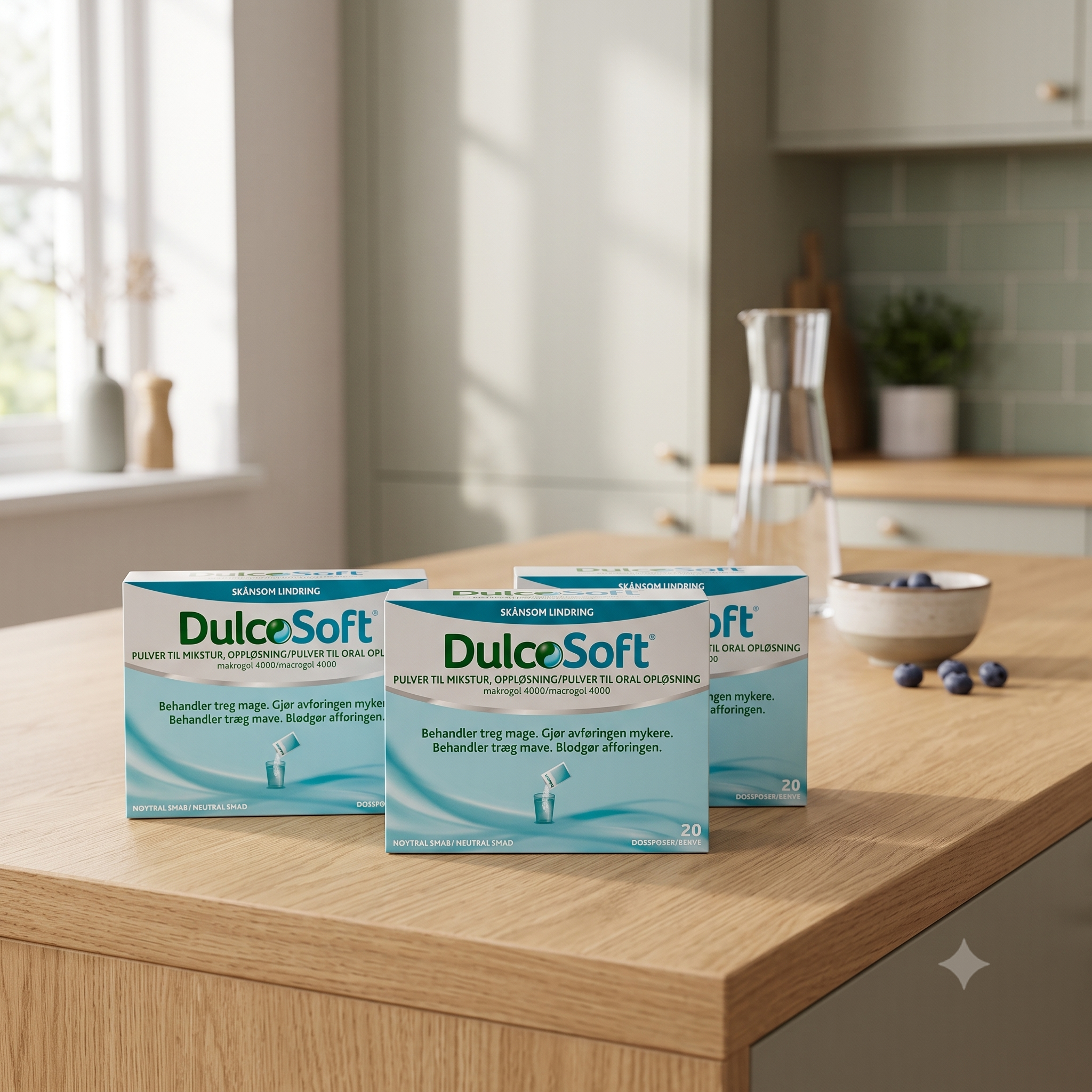 Dulcosoft Pulver til mikstur 20 doseposer 3 stykker