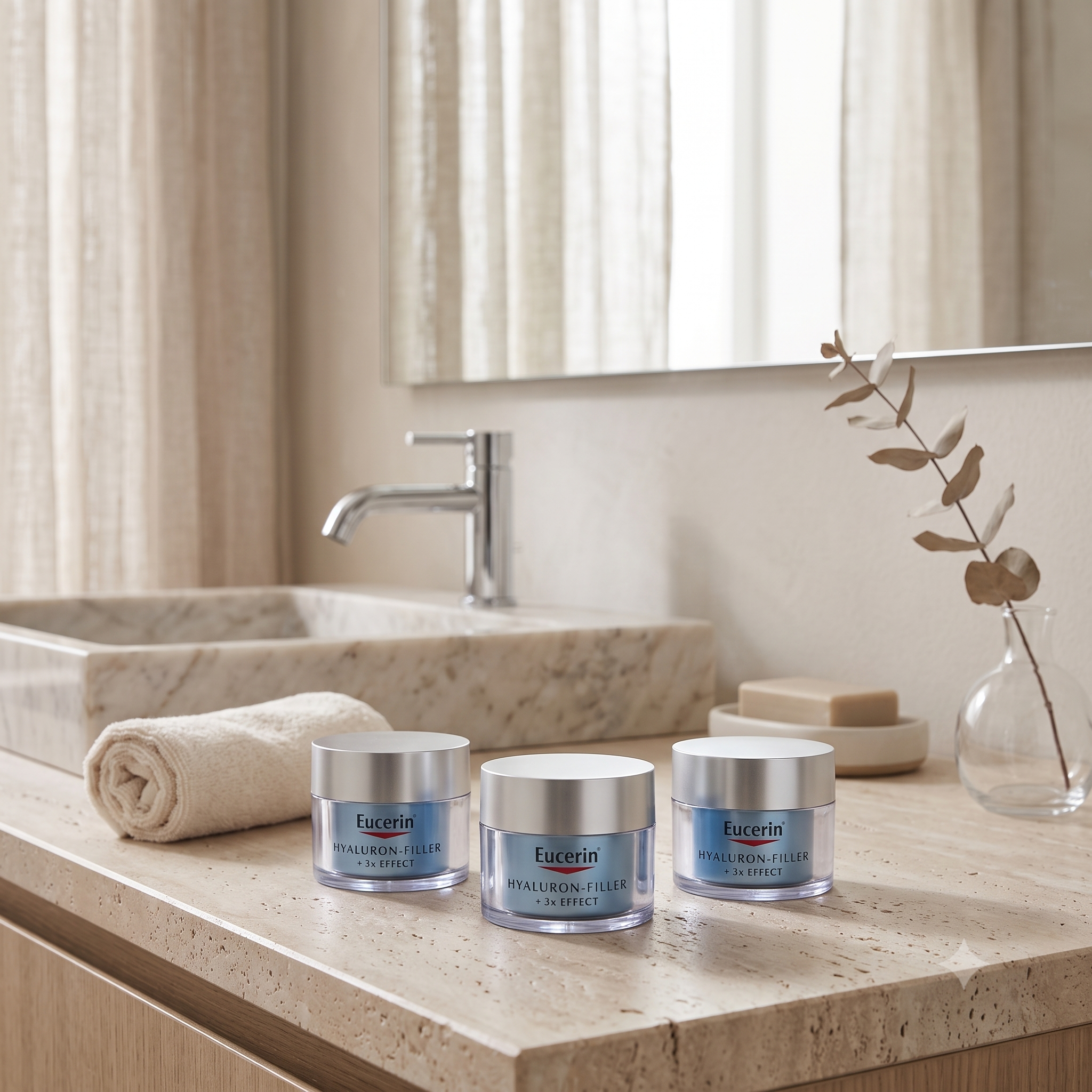 Eucerin Hyaluron-Filler Moisture Booster Night 50 ml 3 stykker