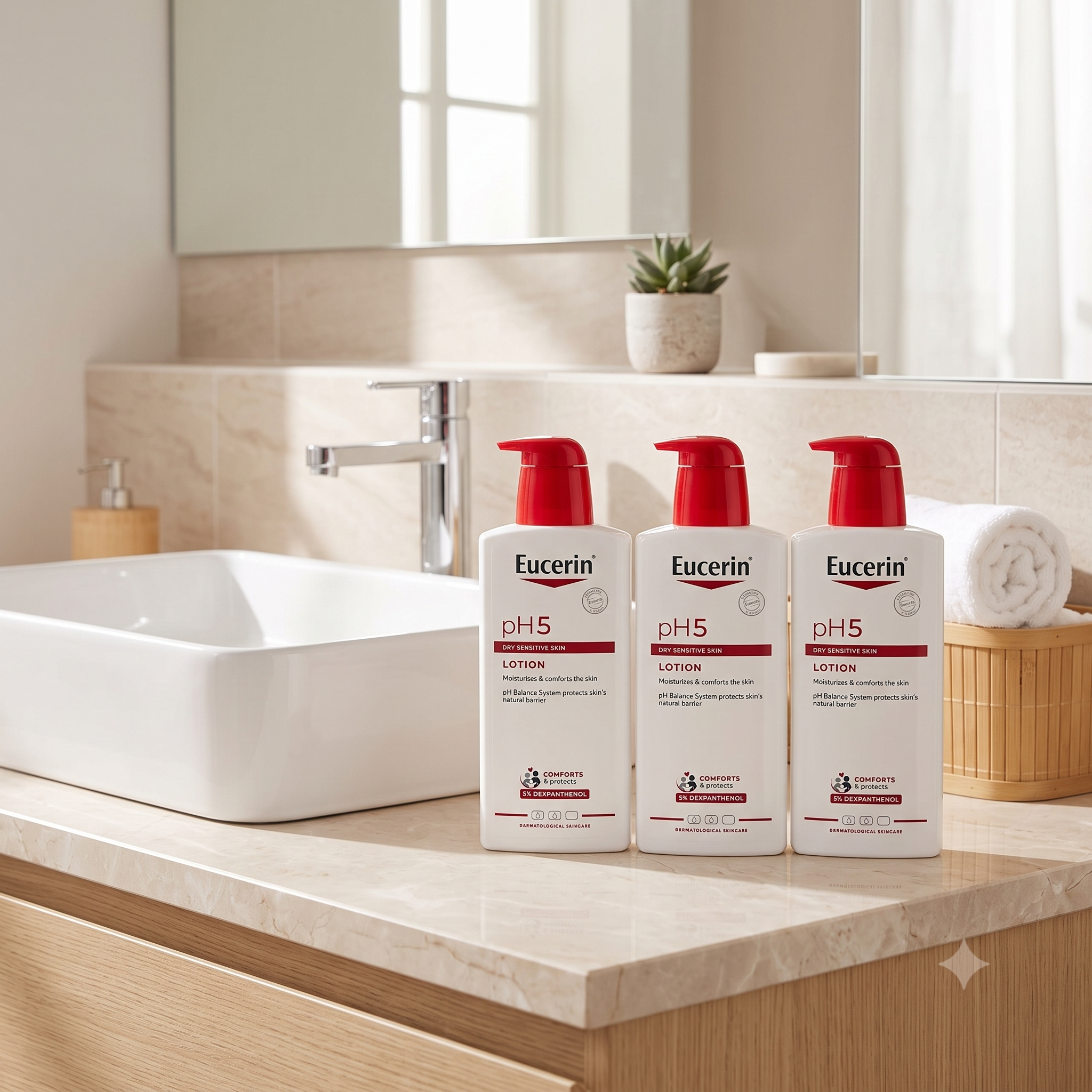 Eucerin pH5 Lotion parfymert 400 ml 3 stykker