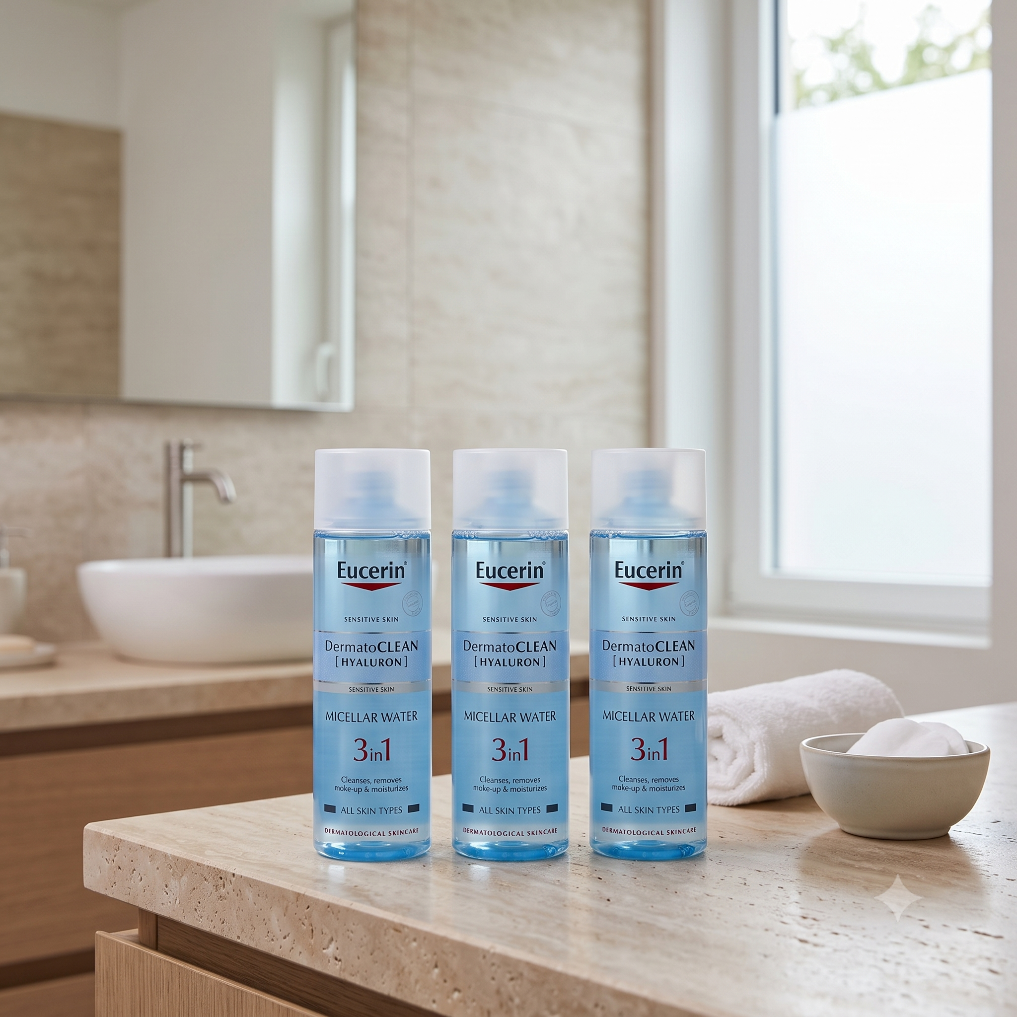 Eucerin DermatoCLEAN Micellar Water 200 ml 3 stykker