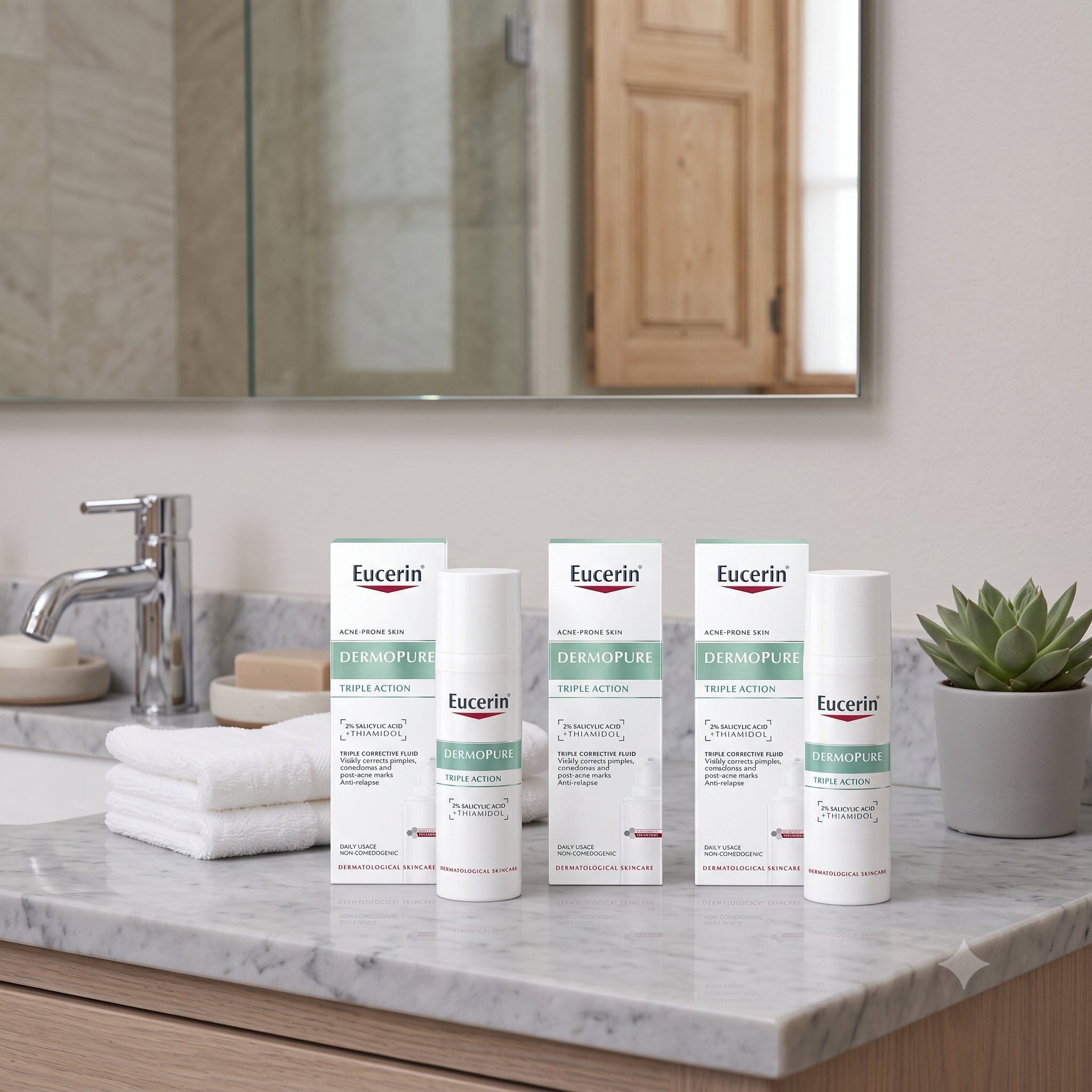 Eucerin DermoPure TripleAction Serum 40ml 3 stykker