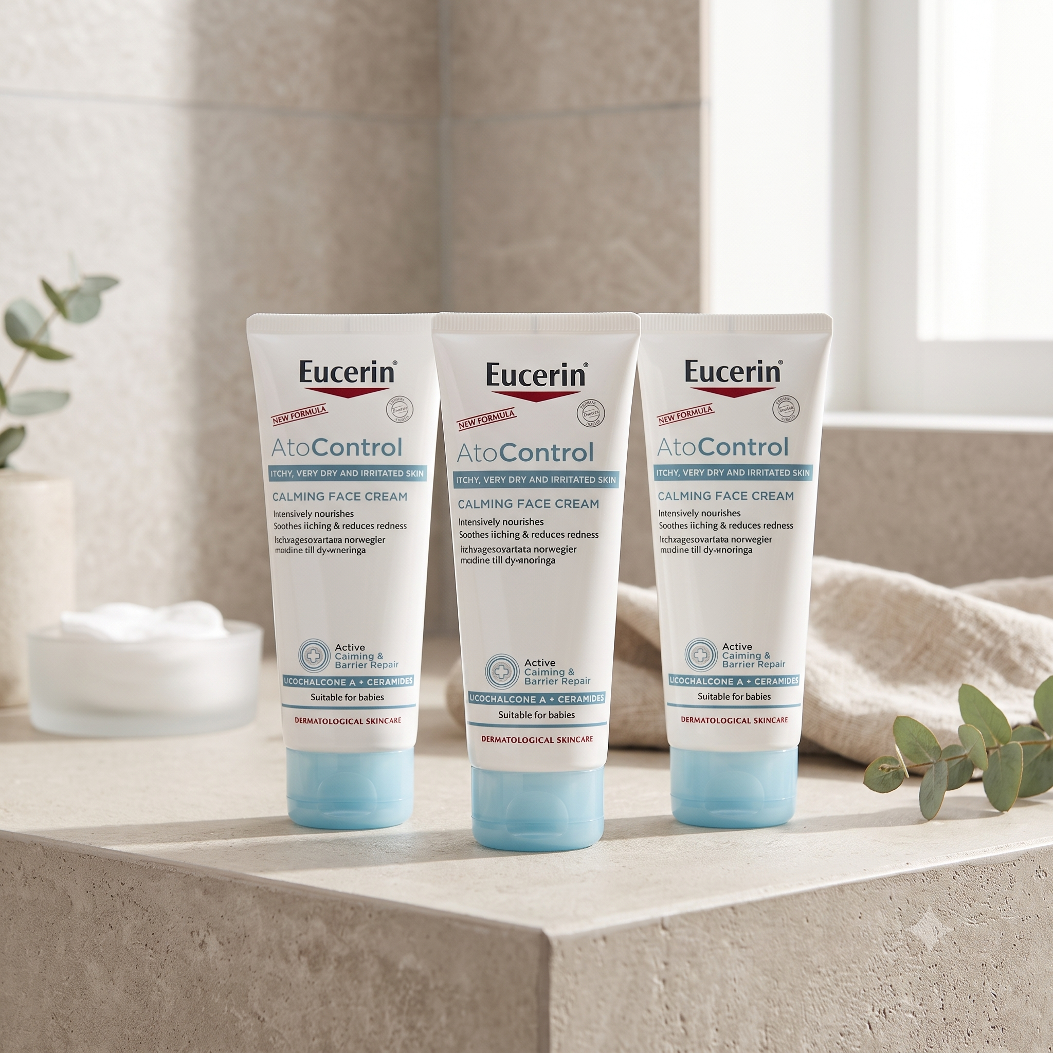 Eucerin AtoControl Calming Face Cream 50 ml 3 stykker