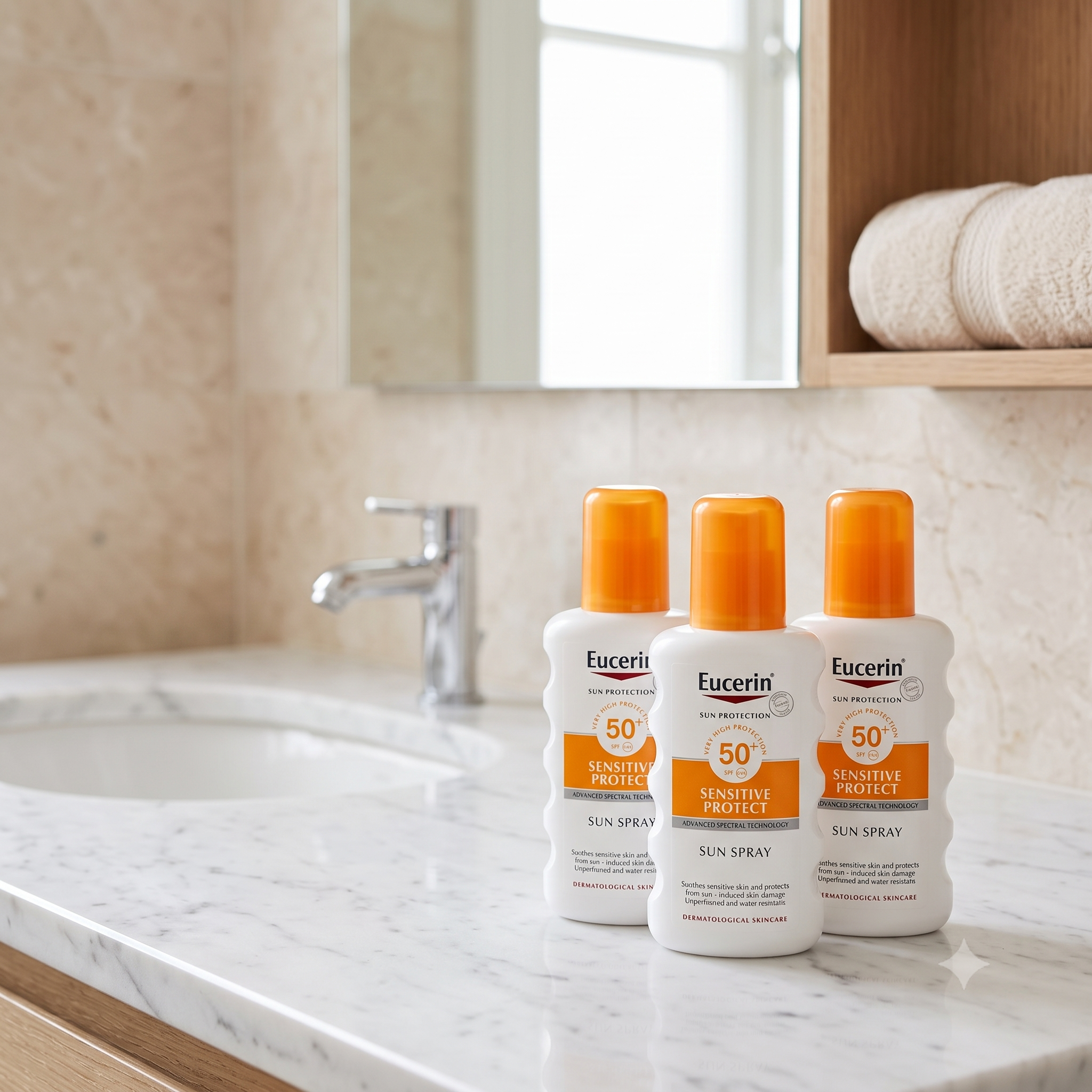 Eucerin Sensitive Protect Sun Spray SPF50+ 200 ml 3 stykker