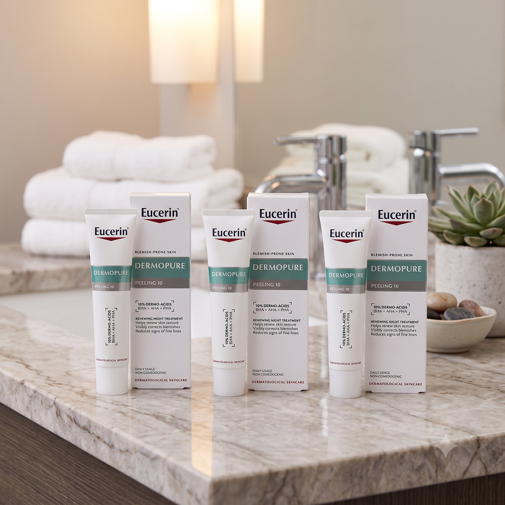 Eucerin DermoPure Peeling 10 40ml 3 stykker