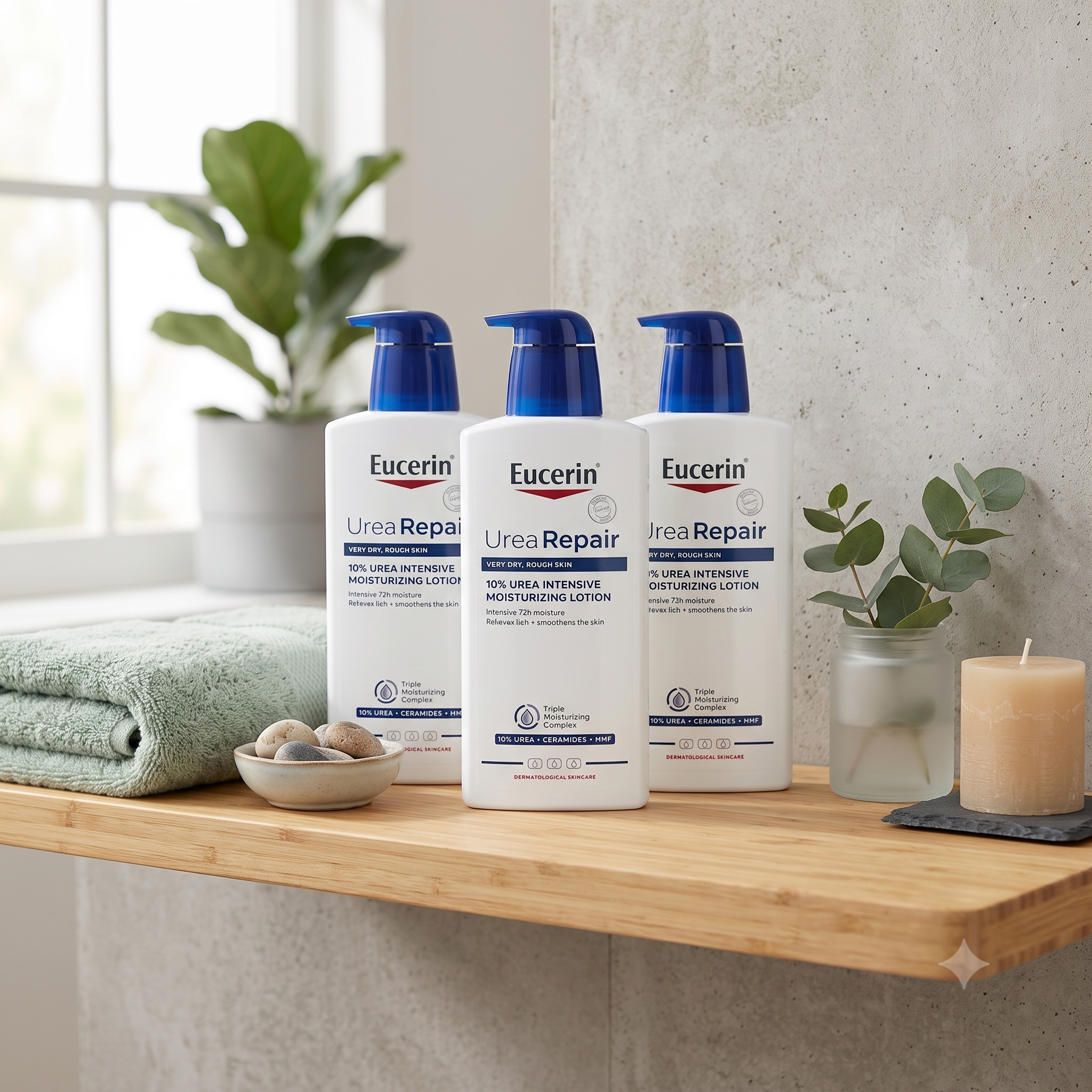 Eucerin Urea Repair 10% Urea Intensive Moisturising Lotion 400 ml 3 stykker