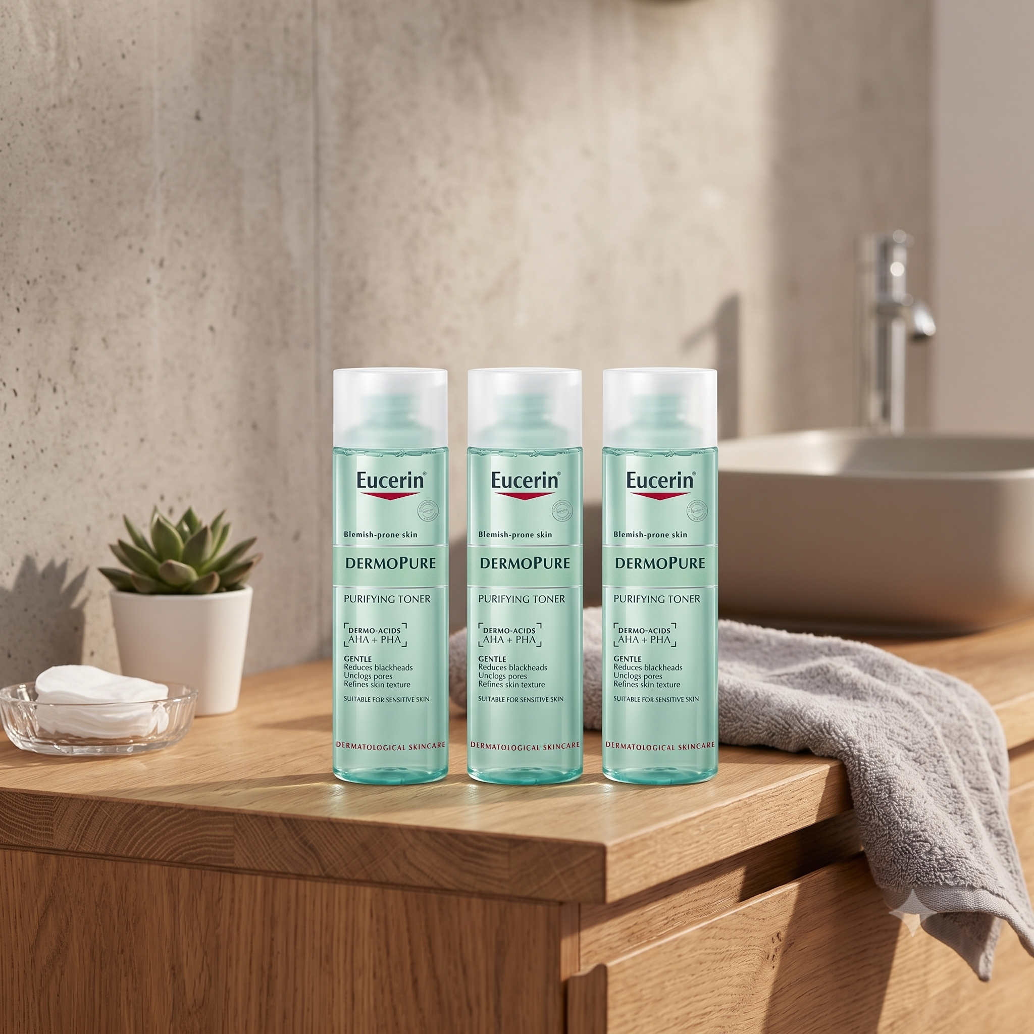 Eucerin DermoPure Purfying Toner 200ml 3 stykker