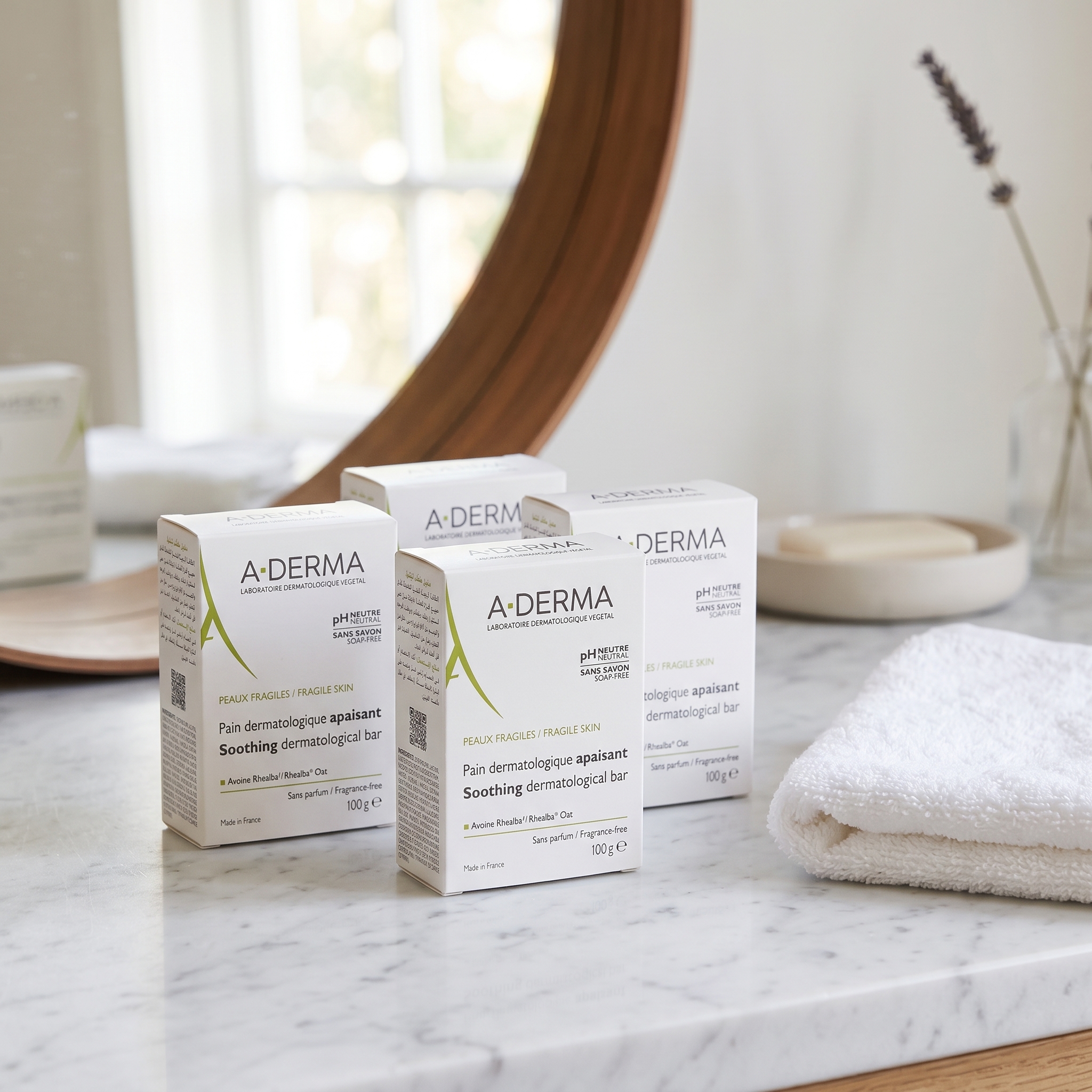 A-Derma Cleansing Bar 100g 4 stykker