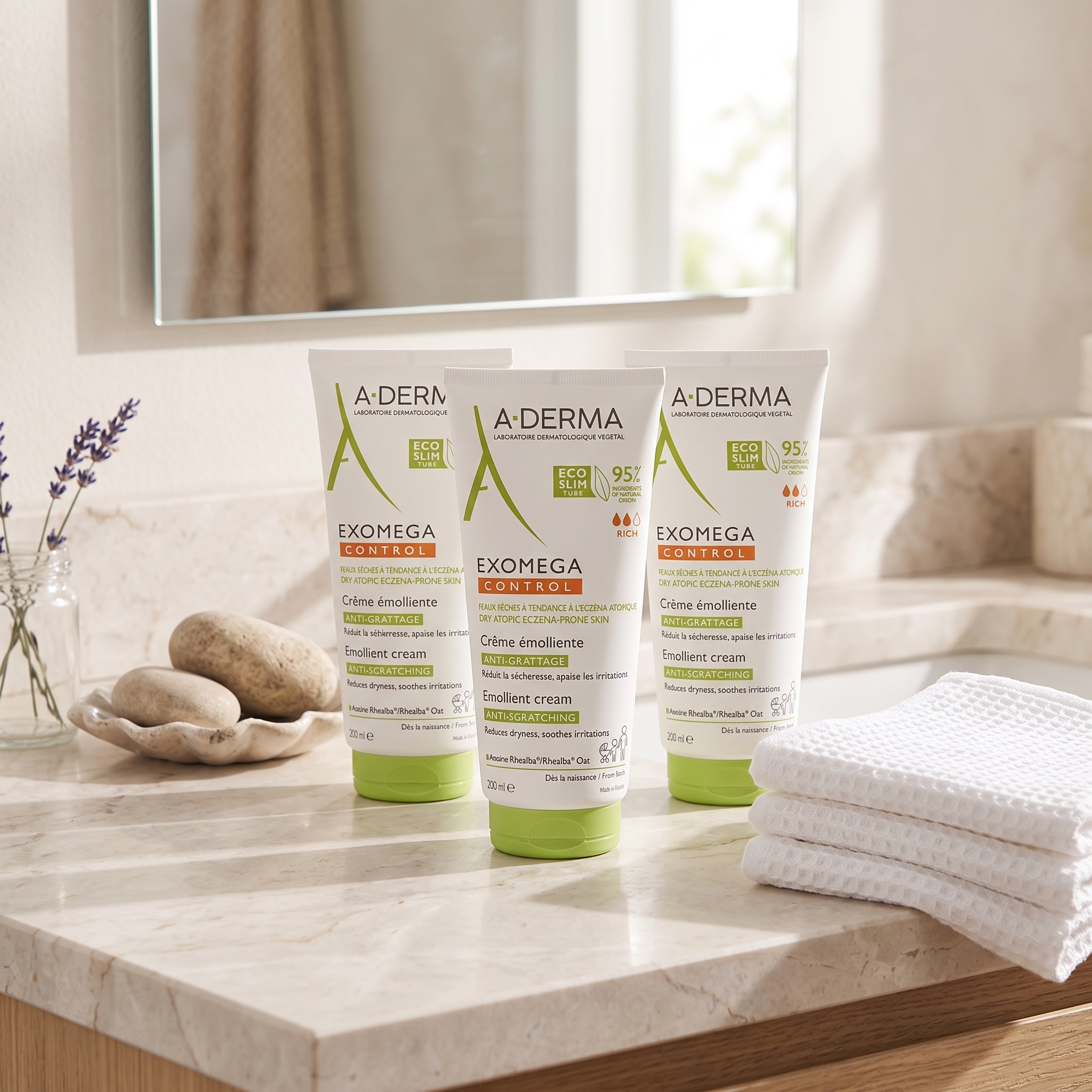 A-Derma Exomega Control Cream 200 ml 3 stykker