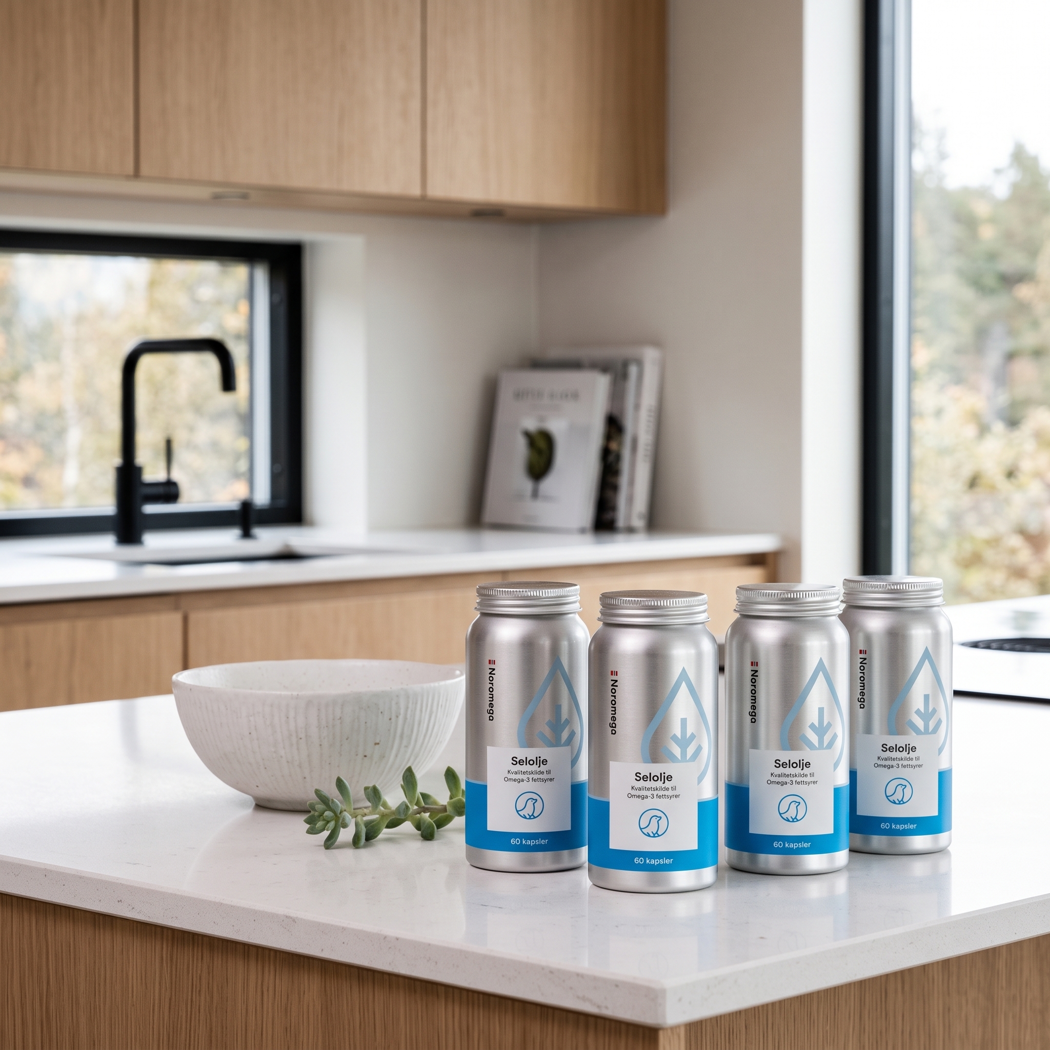 Noromega Selolje Omega-3 60 kapsler 4 stykker