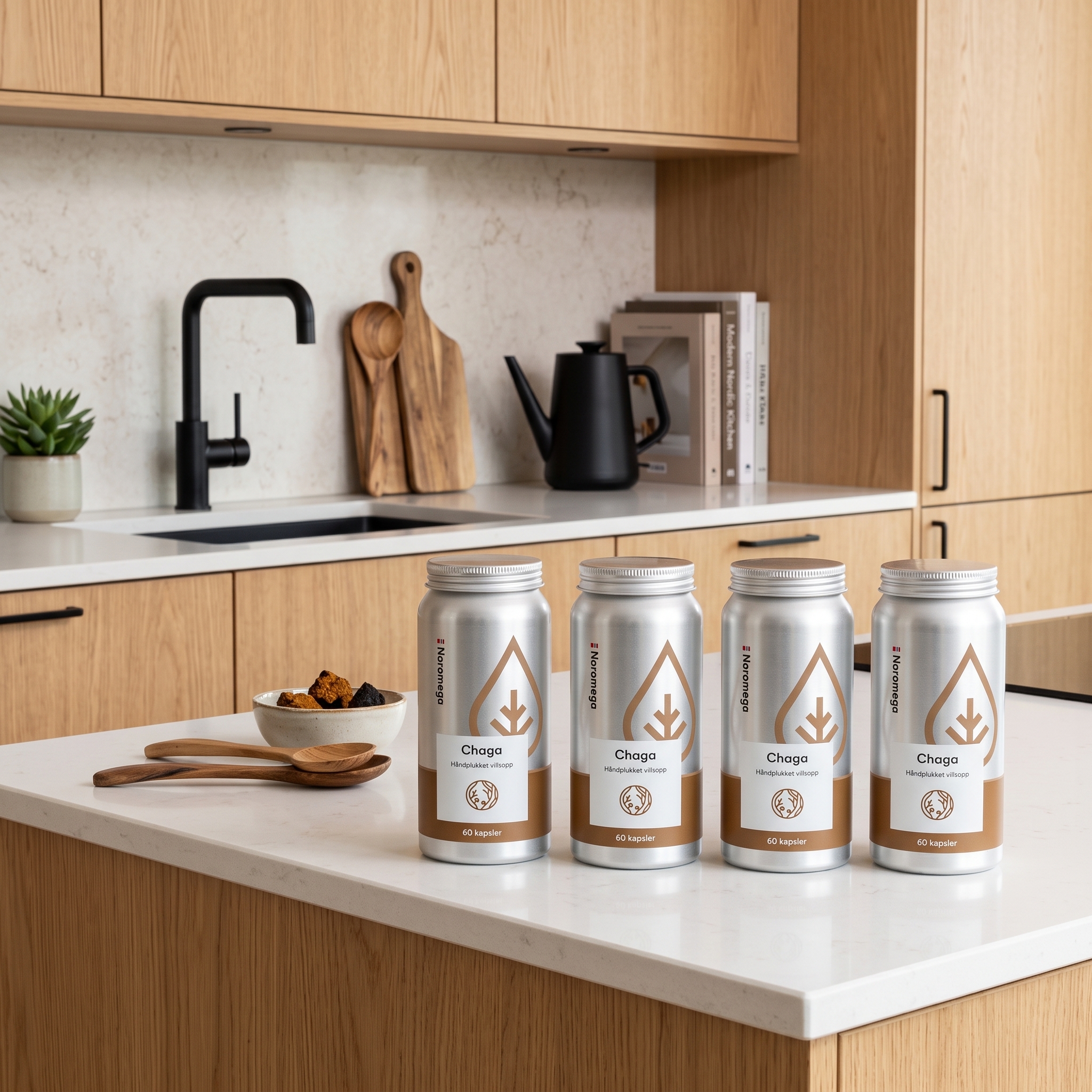 Noromega Chaga Villsopp 60 kapsler 4 stykker