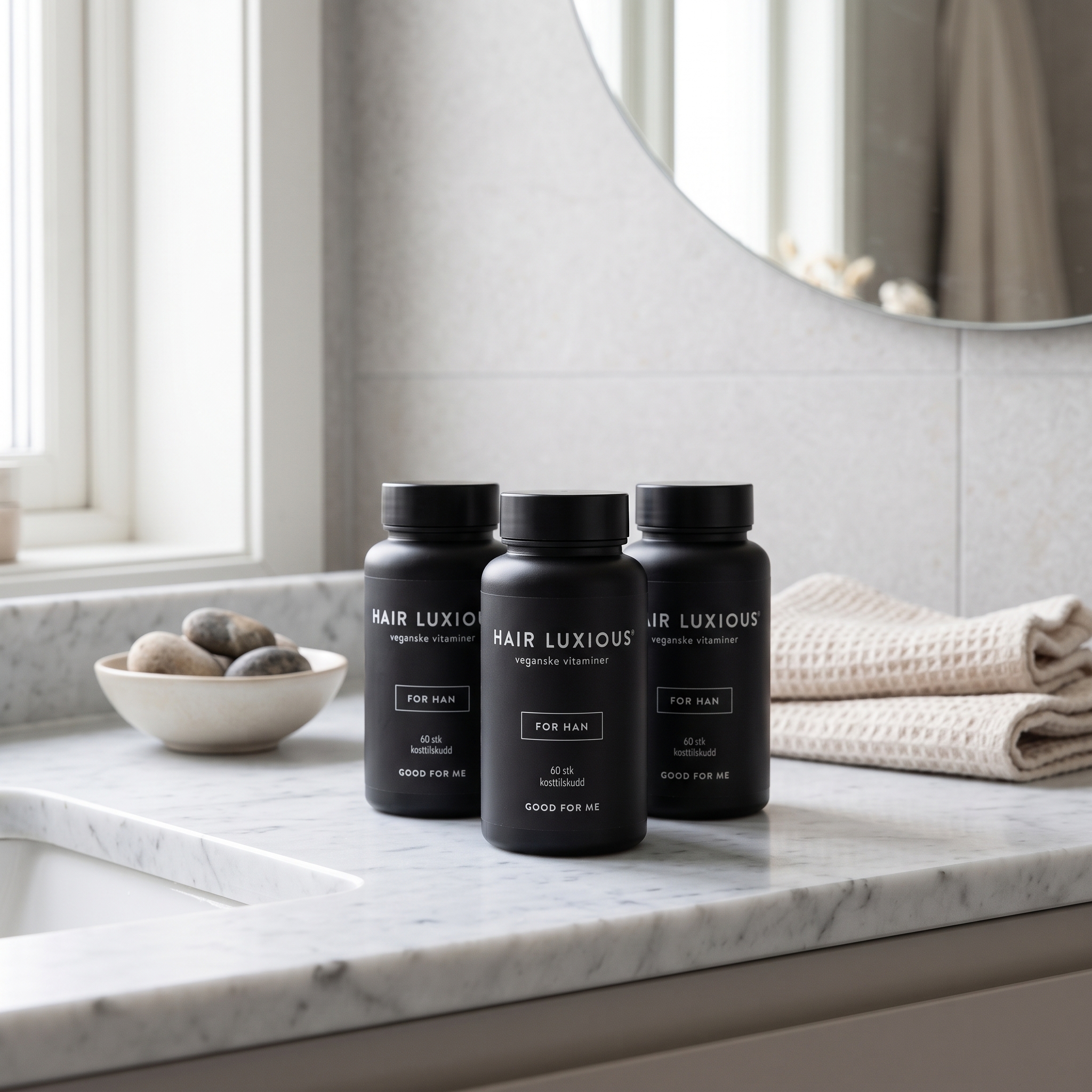 Hair Luxious kosttilskudd til herre 60 tabletter 3 stykker