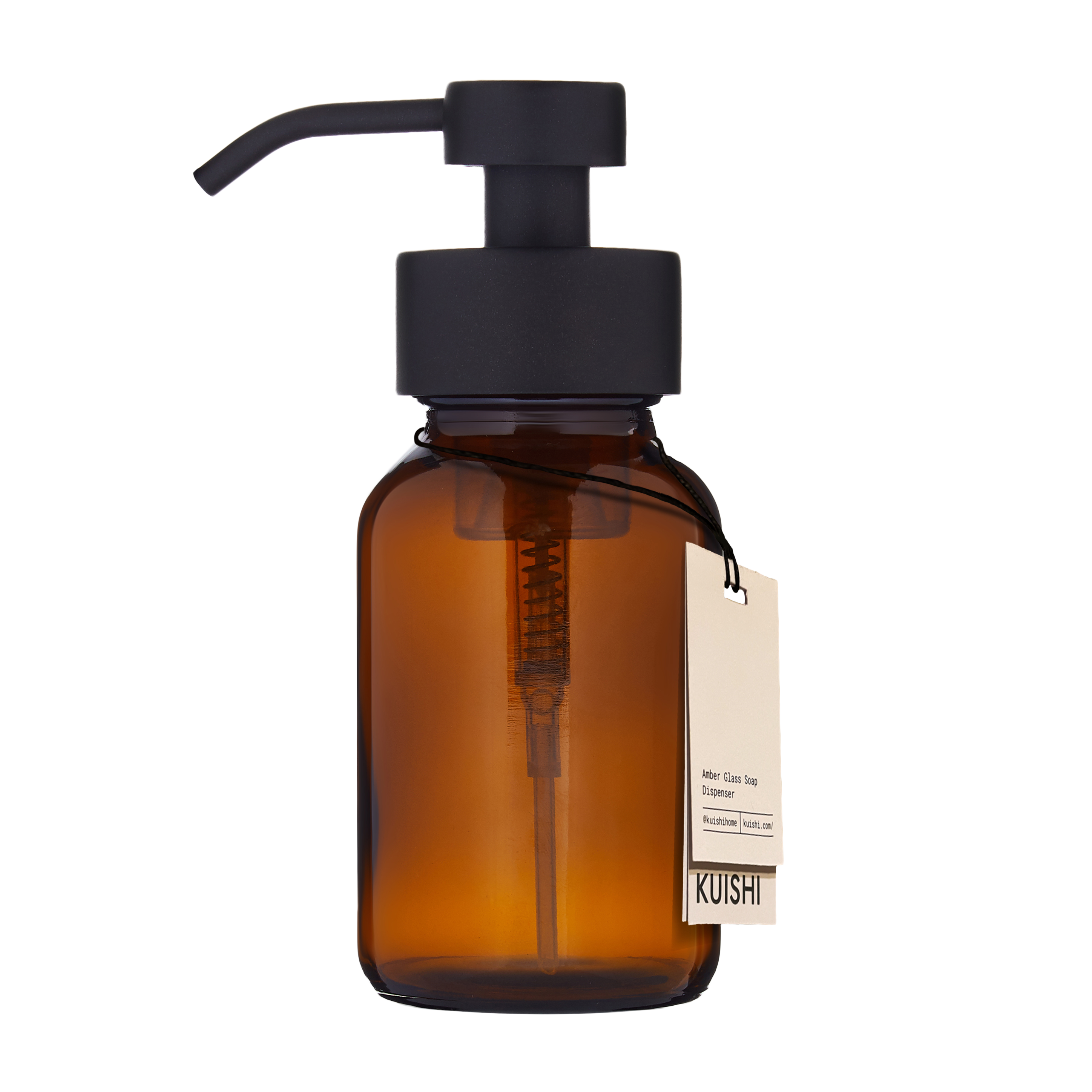 Amber Glass Foaming Soap Dispenser