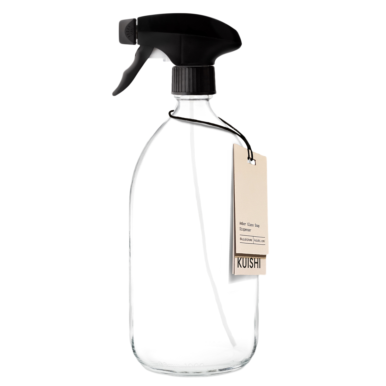 Flacon pulvérisateur de parfum carré en verre transparent portable