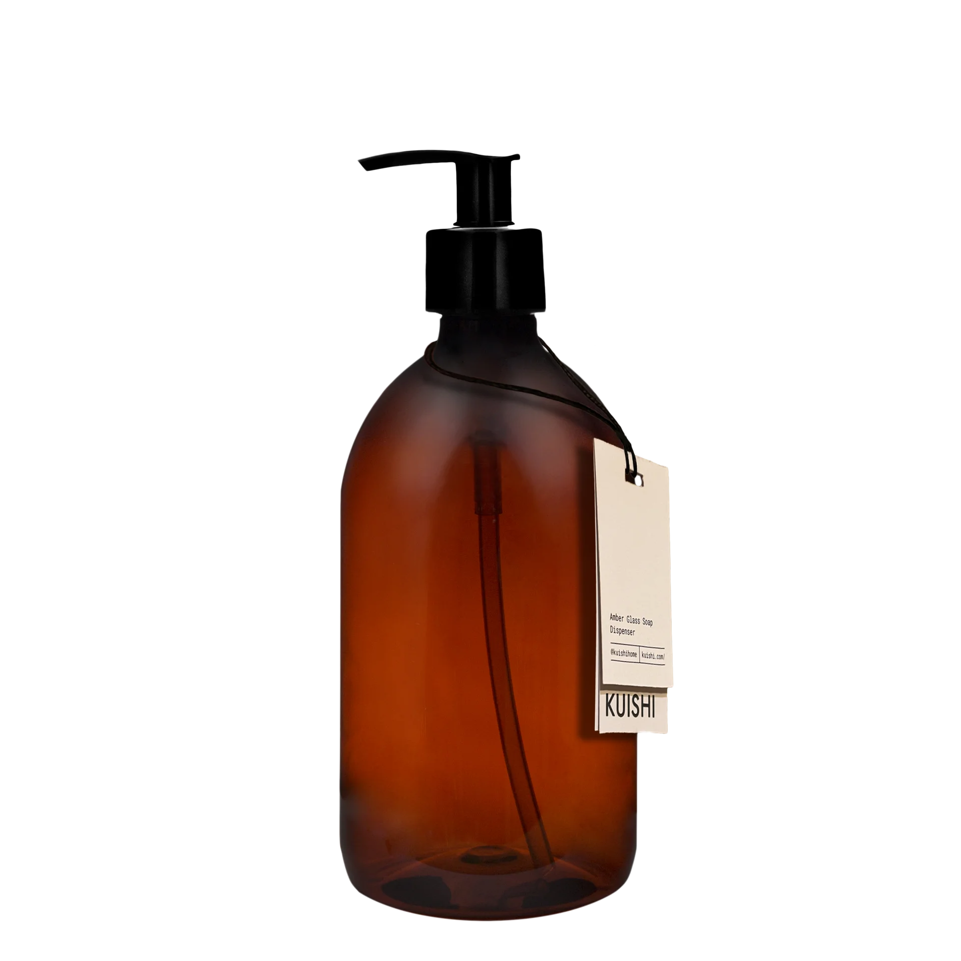 Amber Plastic Pump Bottle