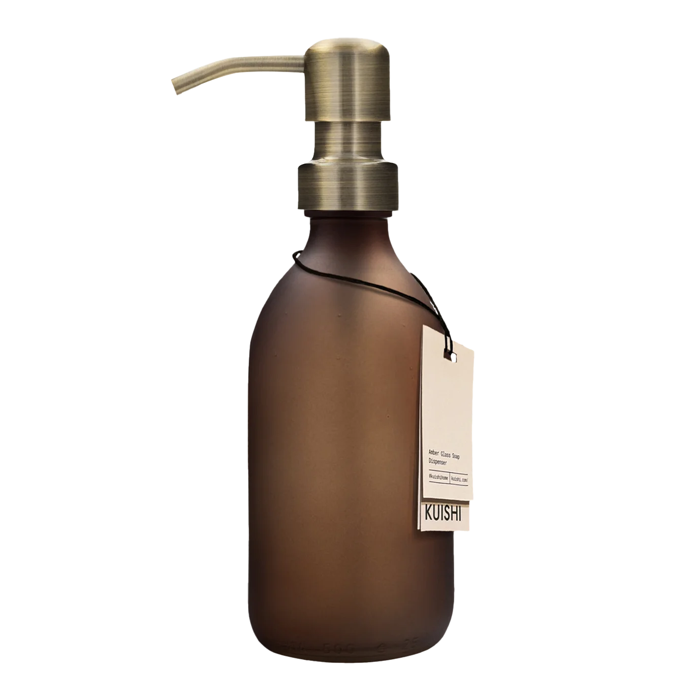 Matte Amber Glass Soap Dispenser Bottle 250ml with Gold Pump