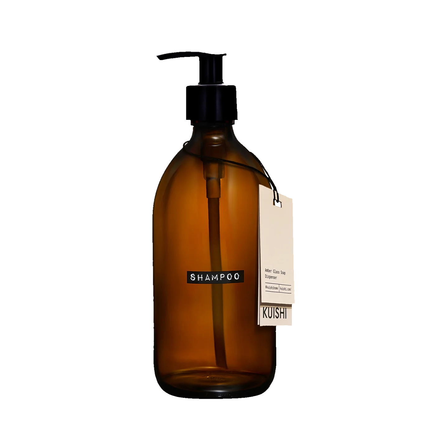 Amber Glass Shampoo Dispenser Bottle