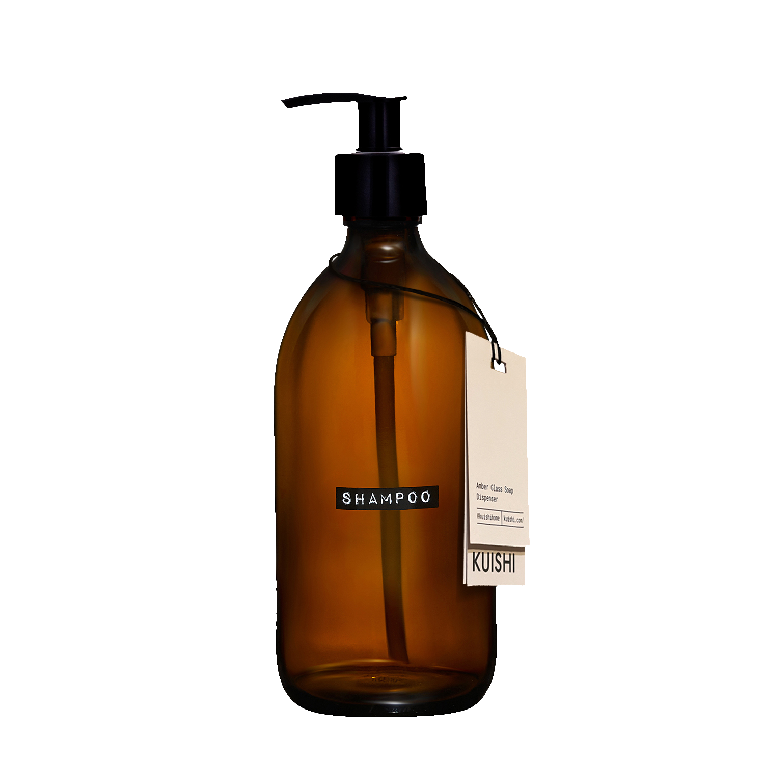 Amber Glass Shampoo Dispenser Bottle