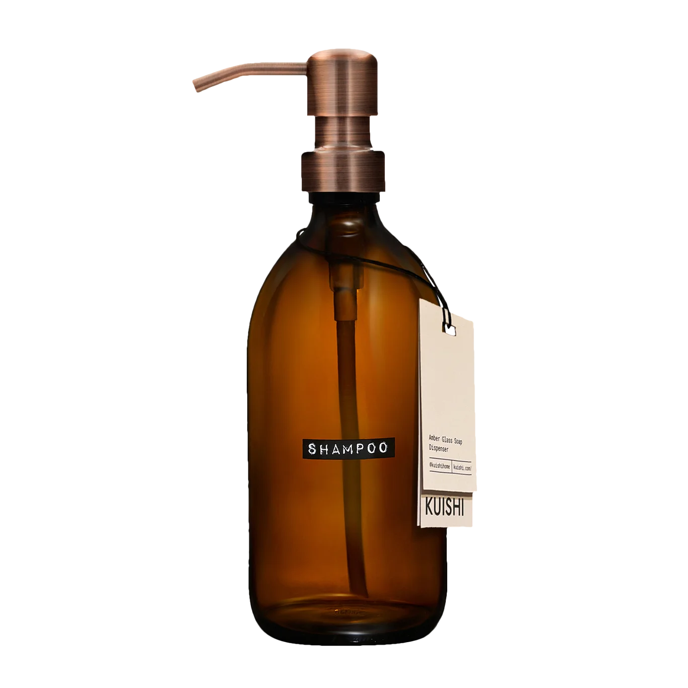 Permanent Printed Shampoo Label Dispenser Bottles 500ml Bronze Pump
