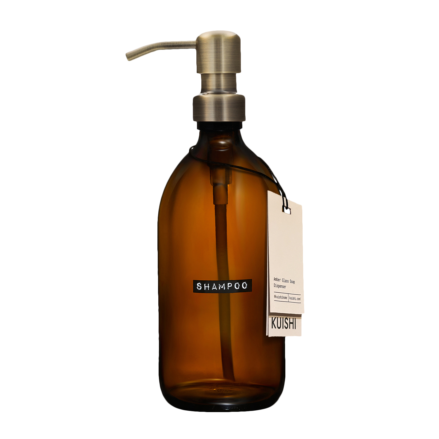 Permanent Printed Shampoo Label Dispenser Bottles 500ml Gold Pump