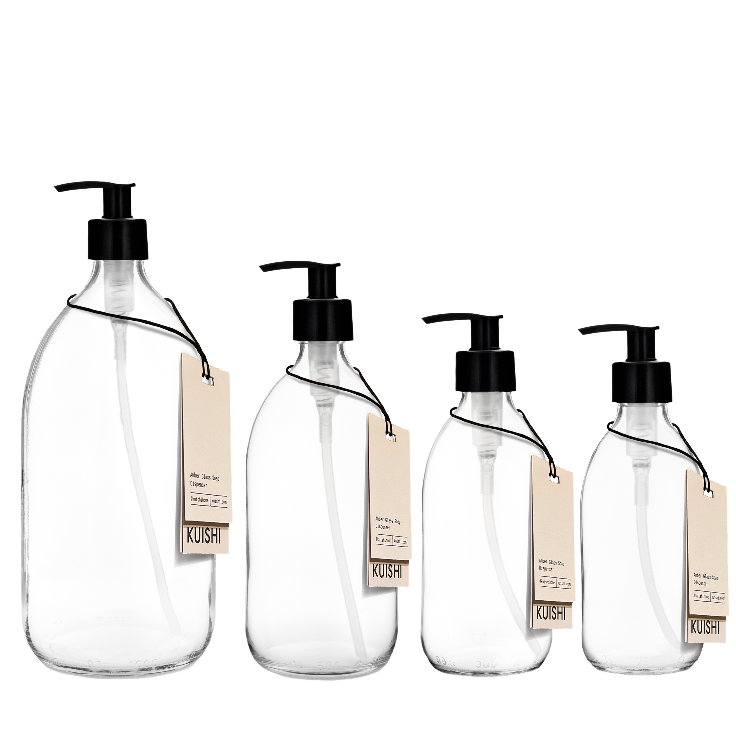 Pumpflasche aus klarem Glas