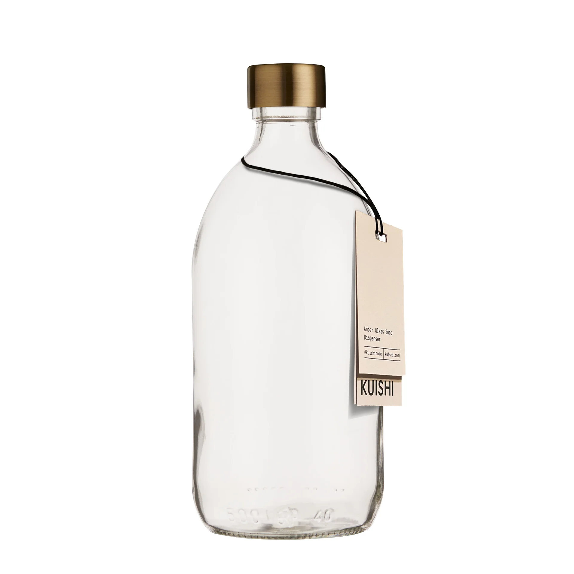 Flasche und Verschluss aus klarem Glas
