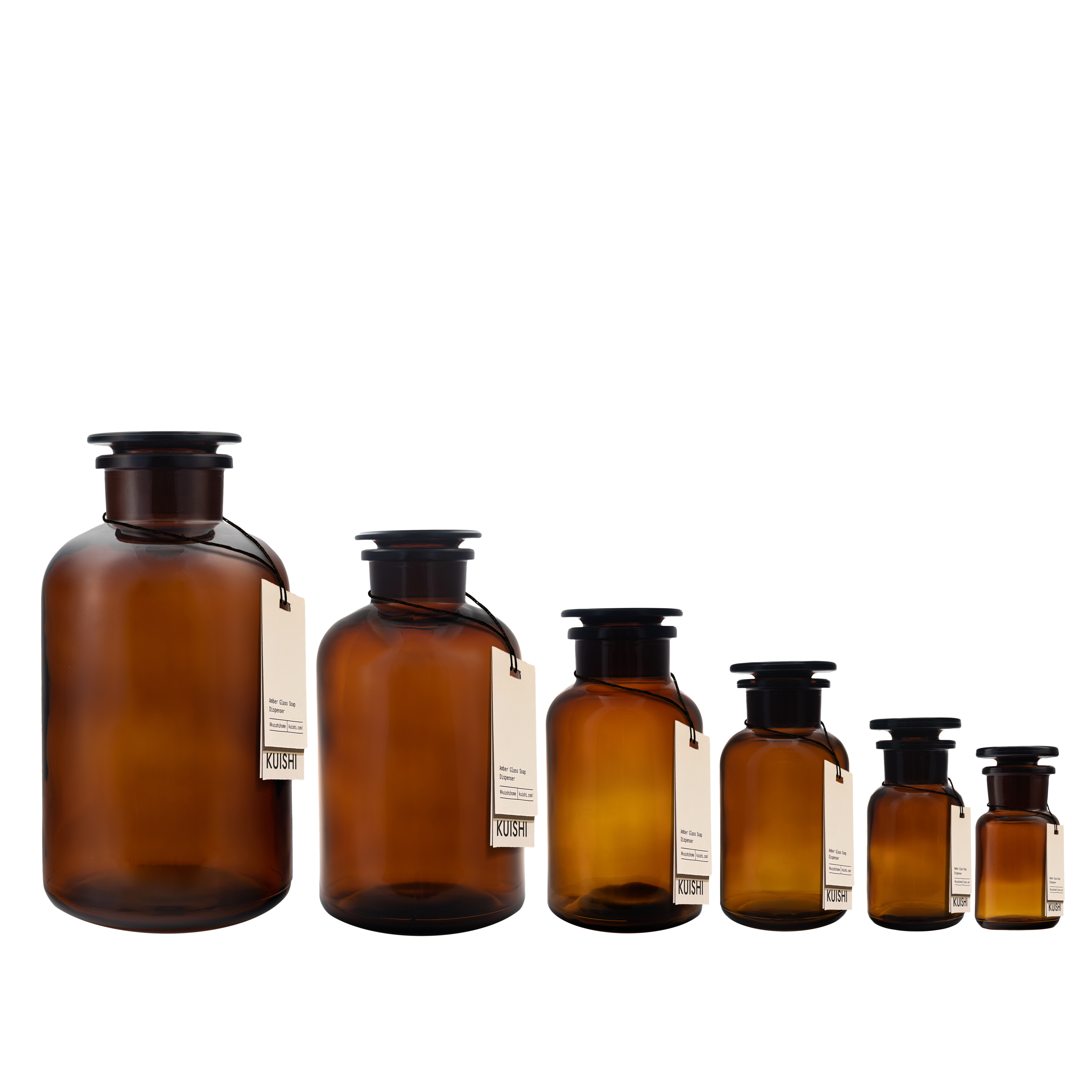 Amber Glass Apothecary Jars
