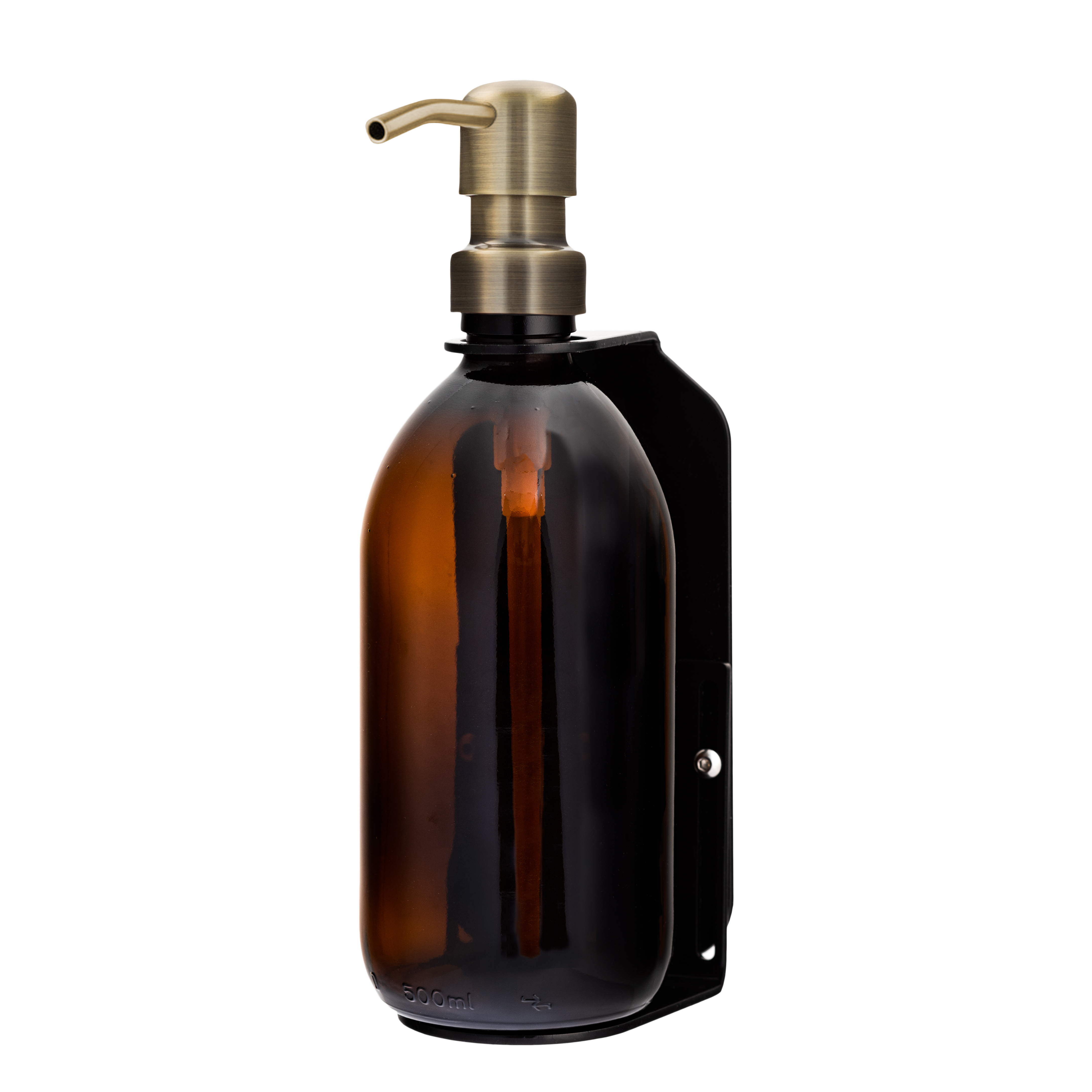 Black Single Wall Mounted Soap Dispenser 250ml Gold