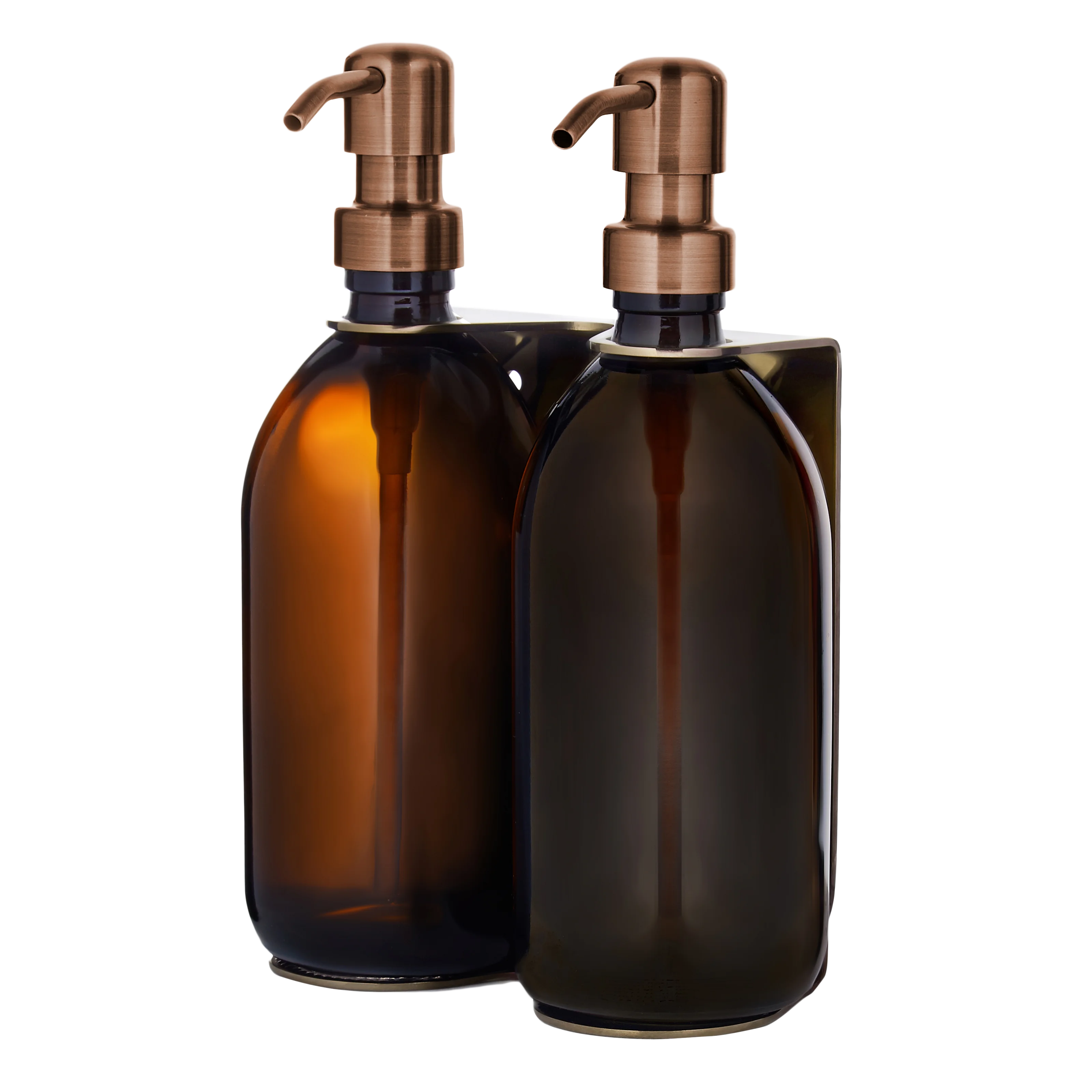 Gold Double Wall Mounted Soap Dispenser 250ml Bronze