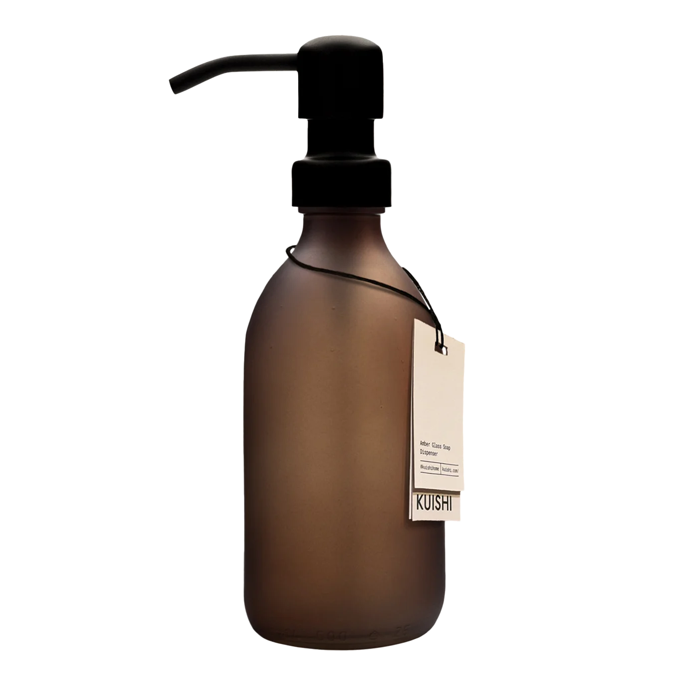 Matte Amber Glass Soap Dispenser Bottle