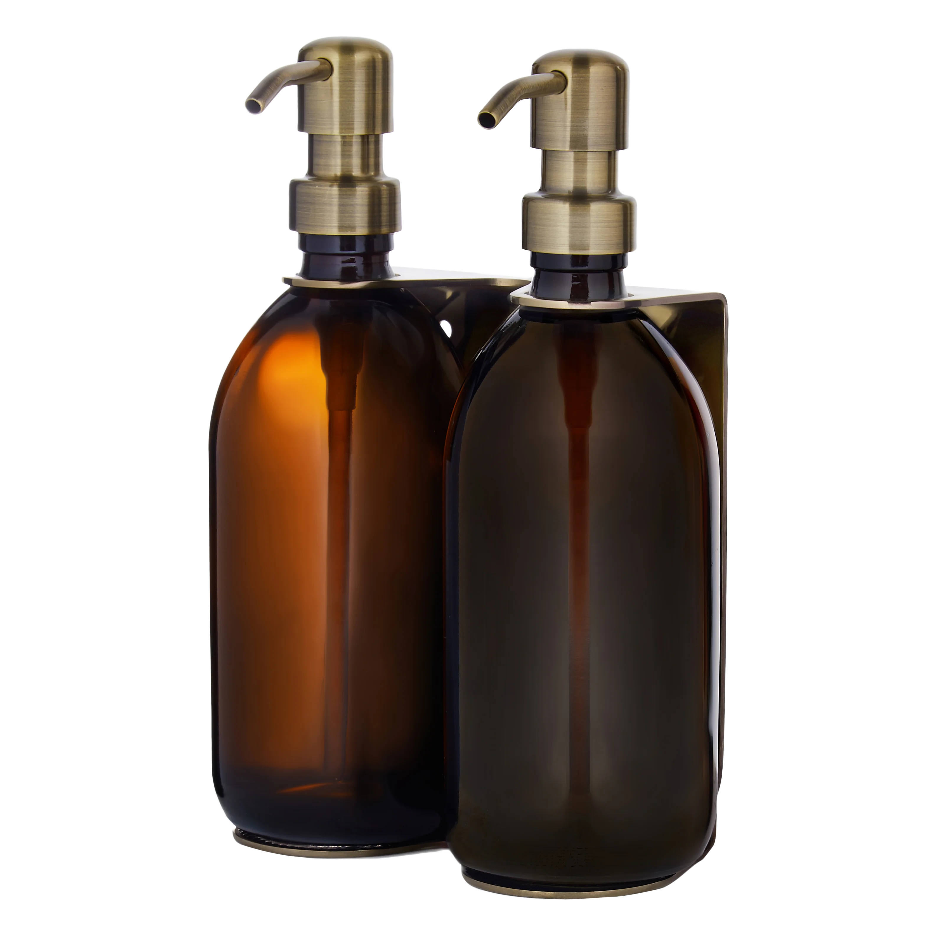 Gold Double Wall Mounted Soap Dispenser
