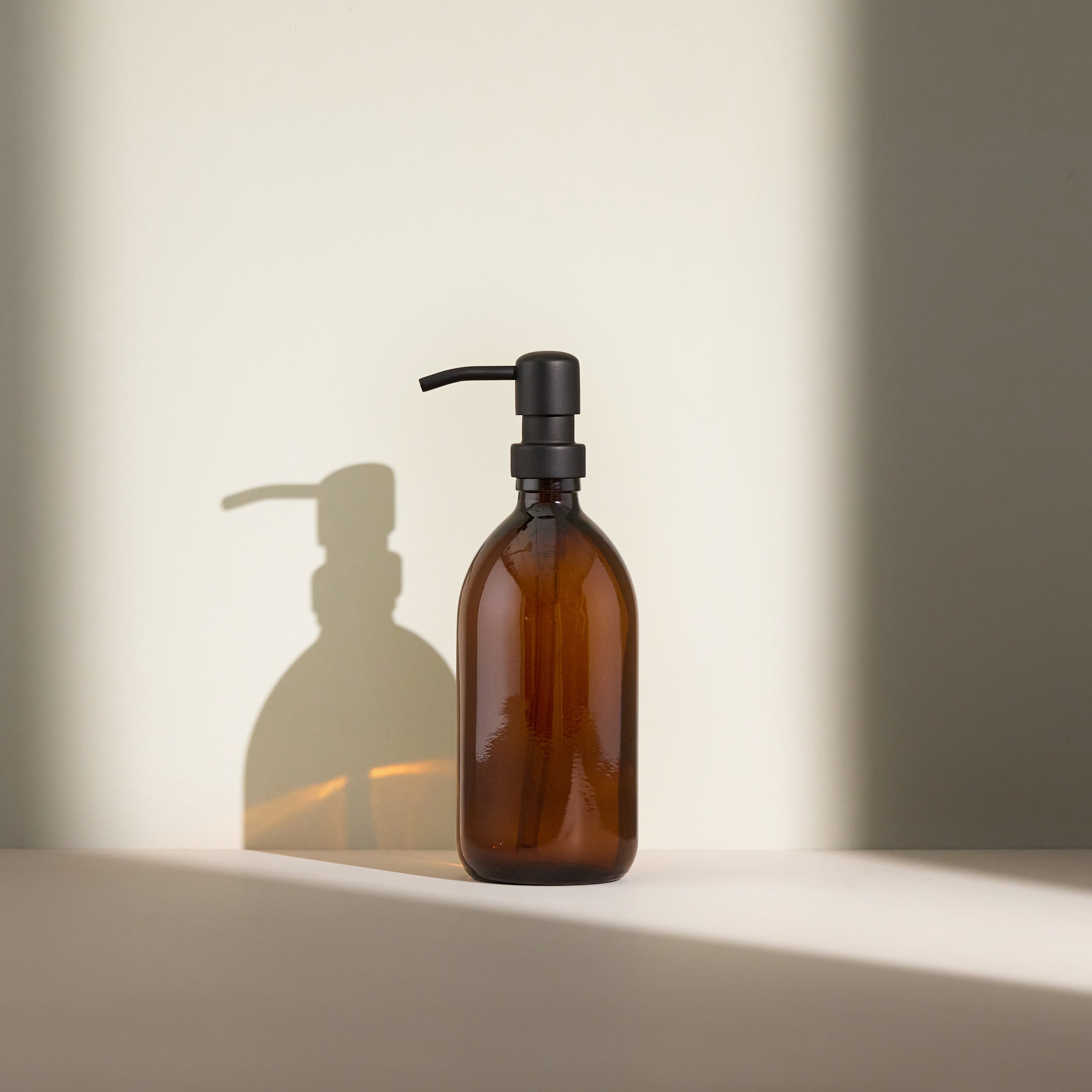 Hand and Dish Soap Dispensers amber Glass Bottle With Pumpglass