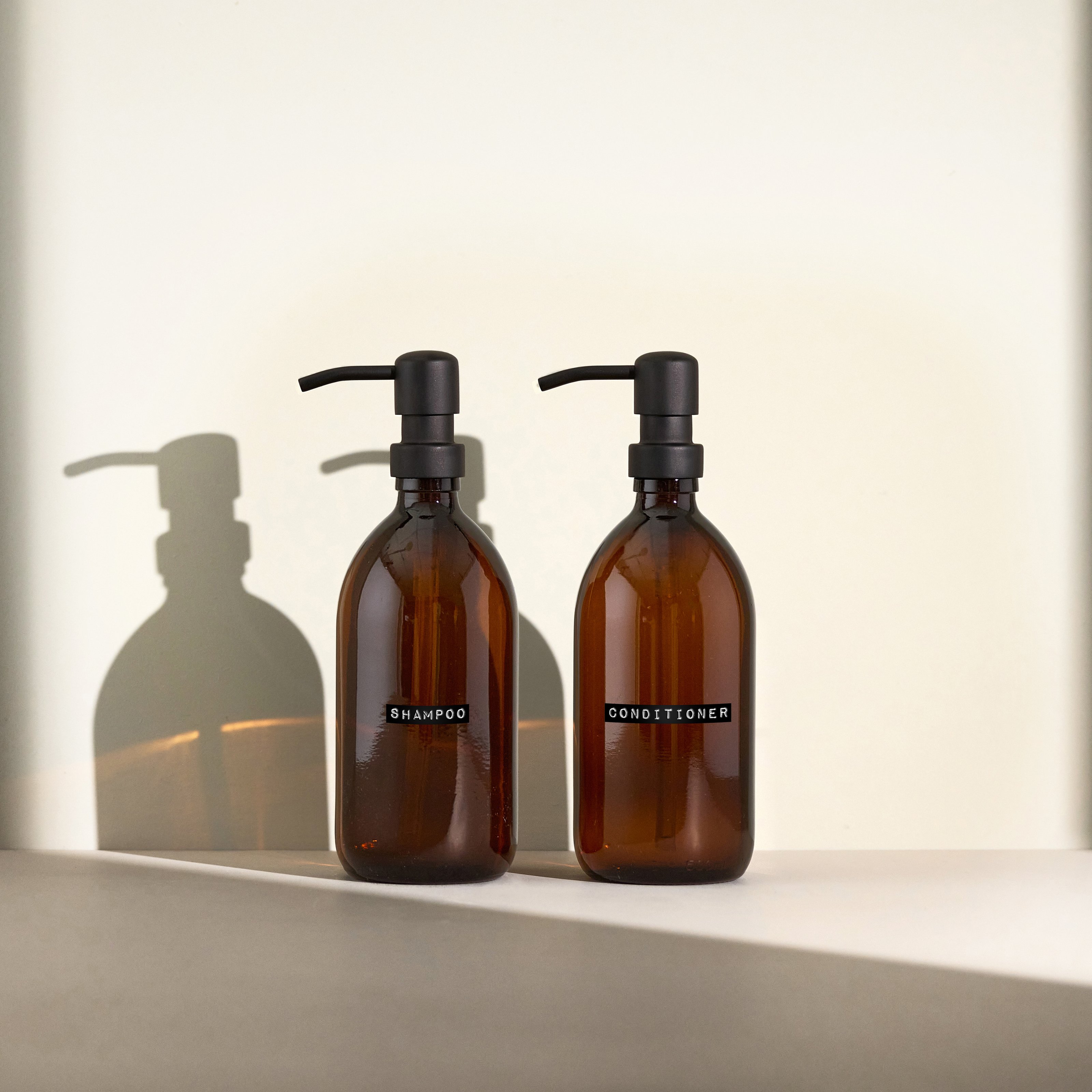 OLLIES Refillable Shampoo and Conditioner Bottles Shower Soap