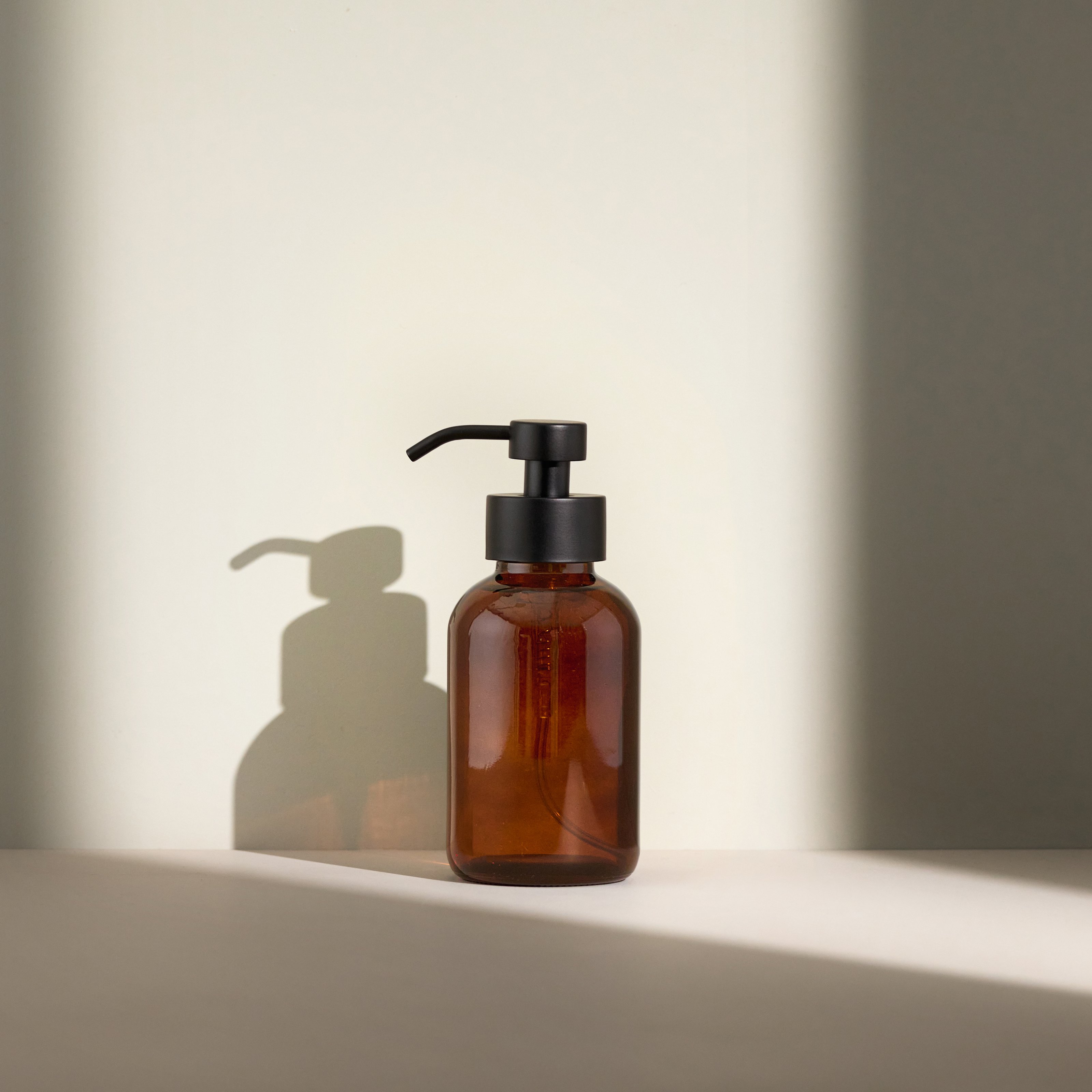 Amber Glass Foaming Soap Dispenser