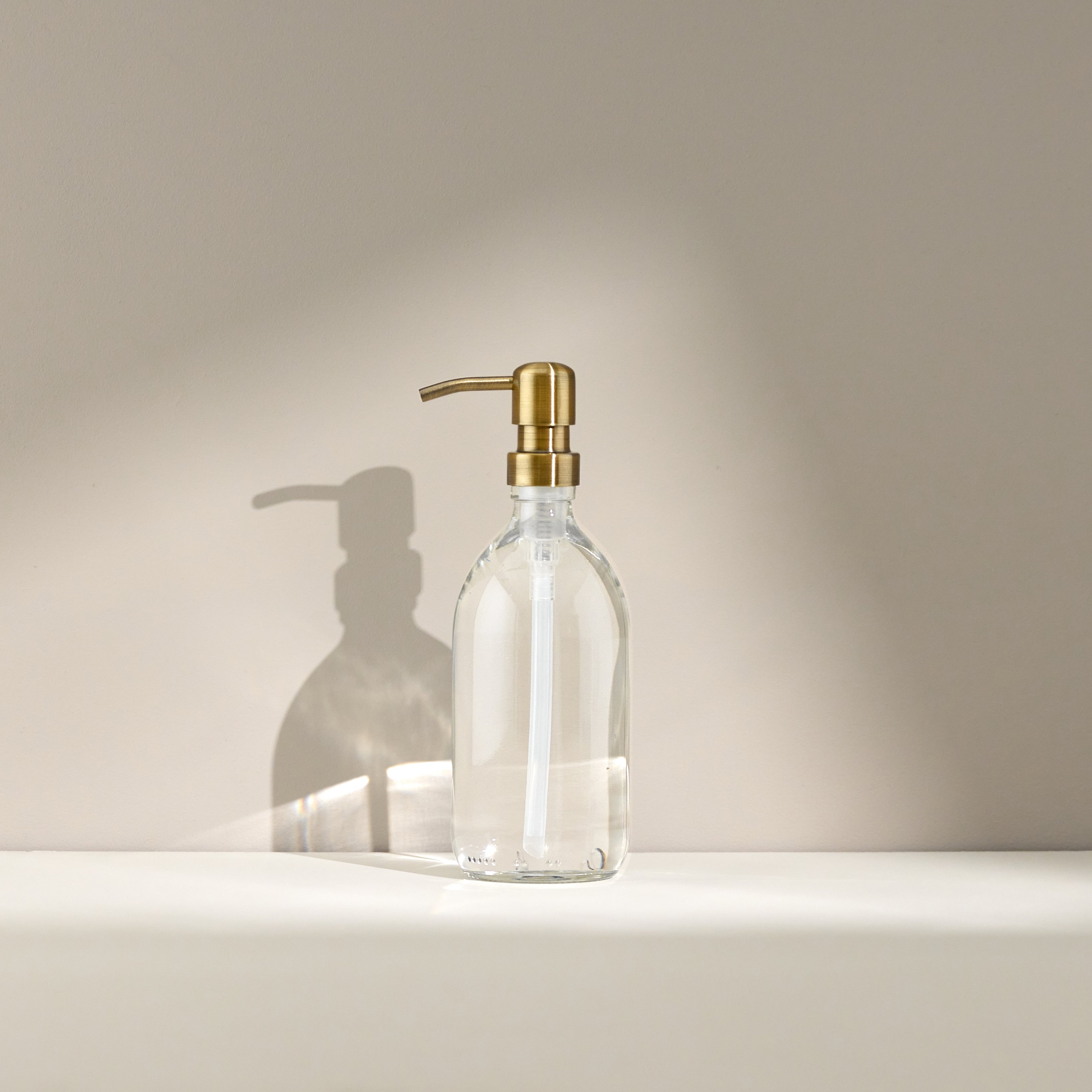 Clear Glass Soap Dispenser