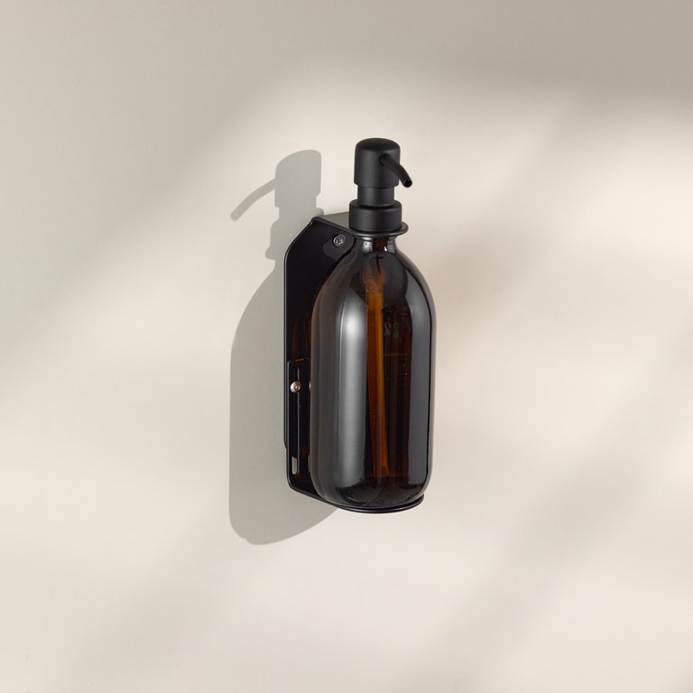 Black Single Wall Mounted Soap Dispenser